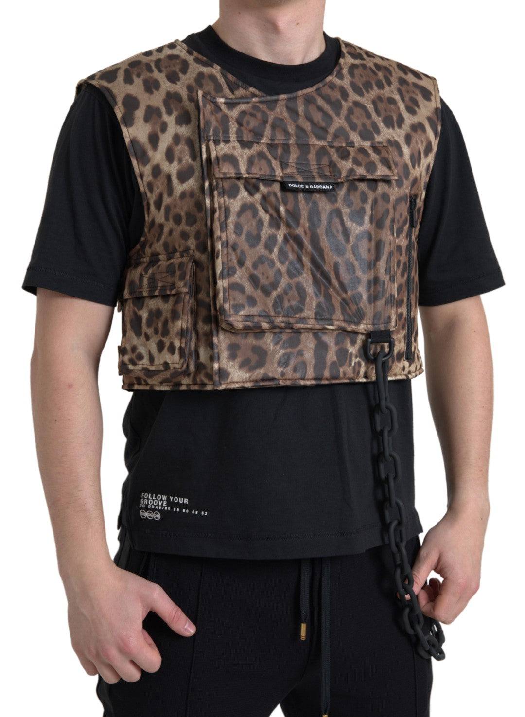 Dolce & Gabbana Silk Leopard Vest Exclusive Sportswear - ACCEXO