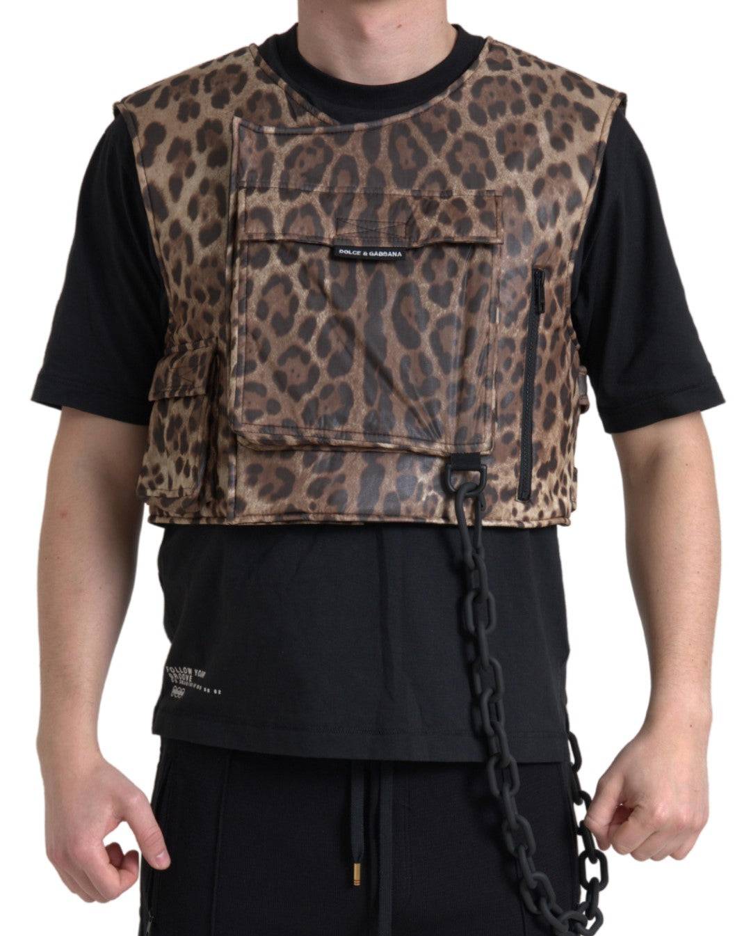 Dolce & Gabbana Silk Leopard Vest Exclusive Sportswear - ACCEXO