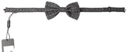 Dolce & Gabbana Elegant Black and White Silk Bow Tie - ACCEXO