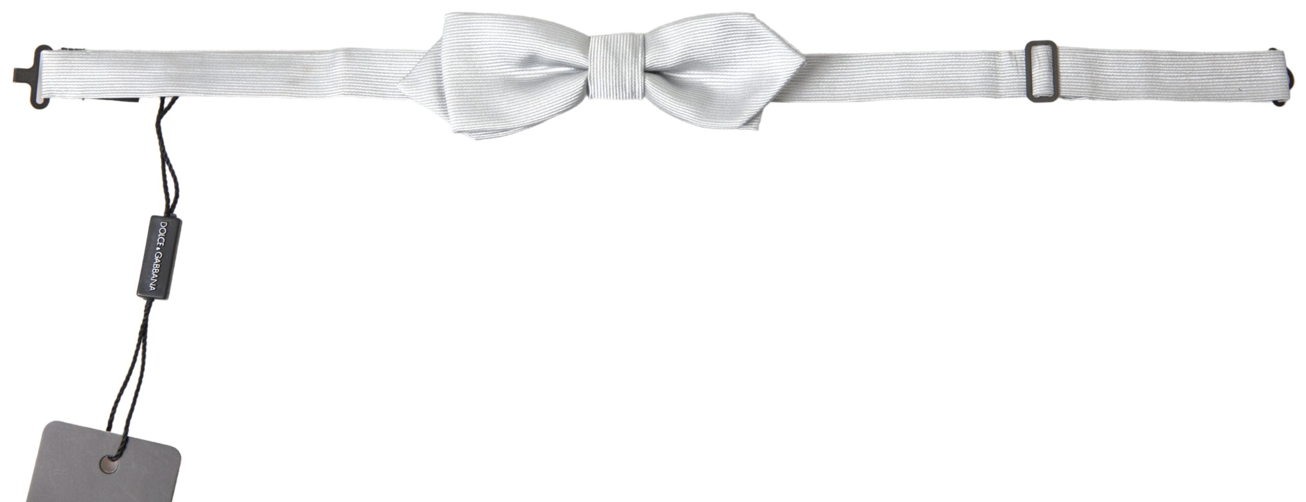 Dolce & Gabbana Elegant Silk Bow Tie in Grey - ACCEXO