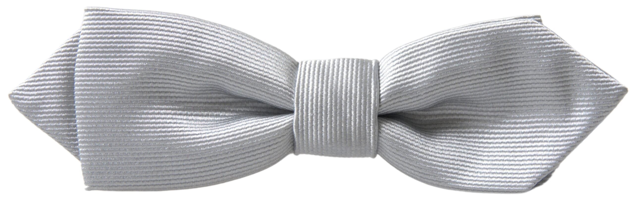 Dolce & Gabbana Elegant Silk Bow Tie in Grey - ACCEXO