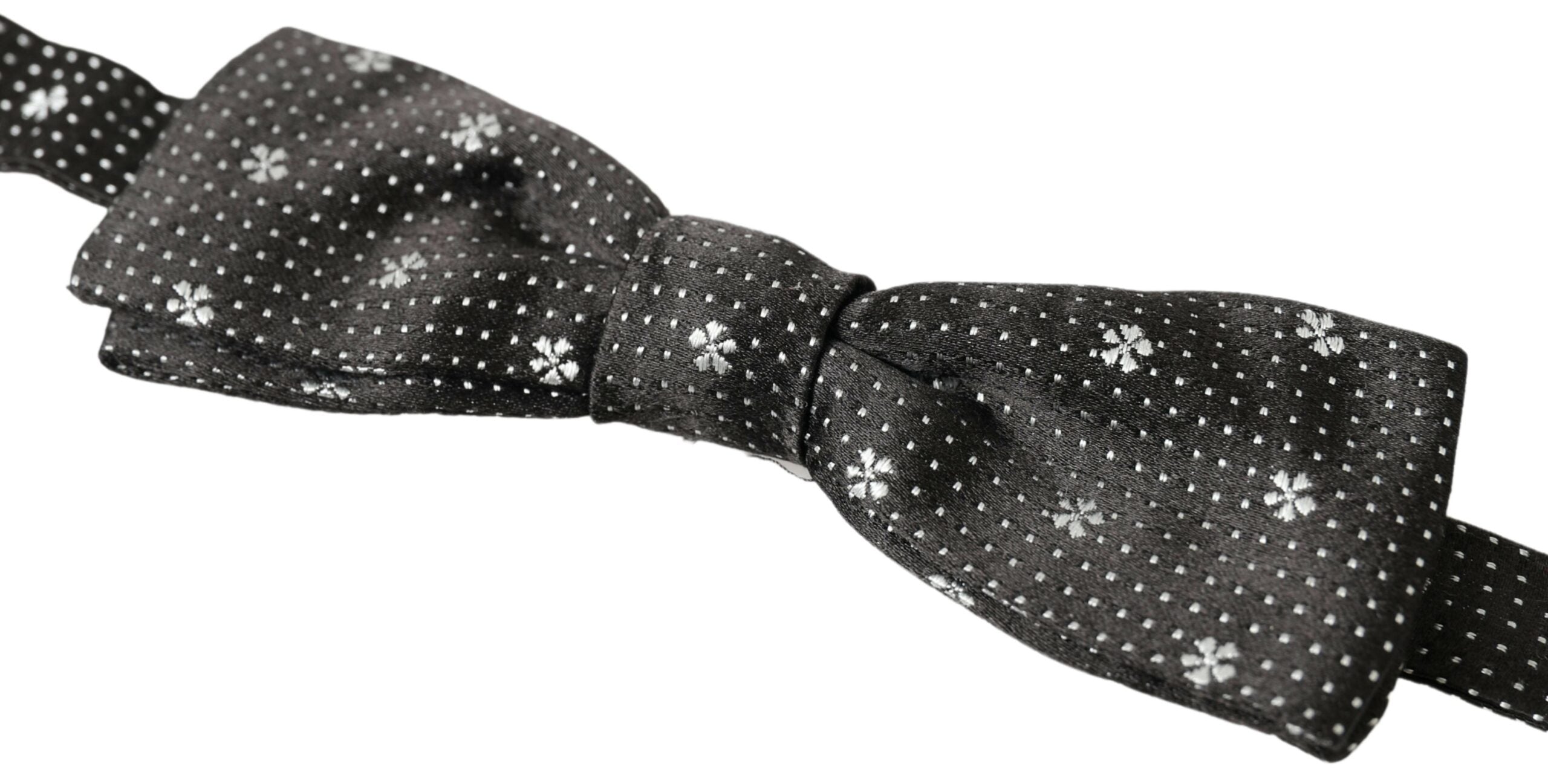 Dolce & Gabbana Elegant Black Silk Bow Tie - ACCEXO