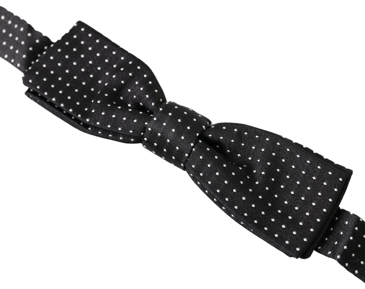 Dolce & Gabbana Elegant Silk Black Bow Tie - ACCEXO