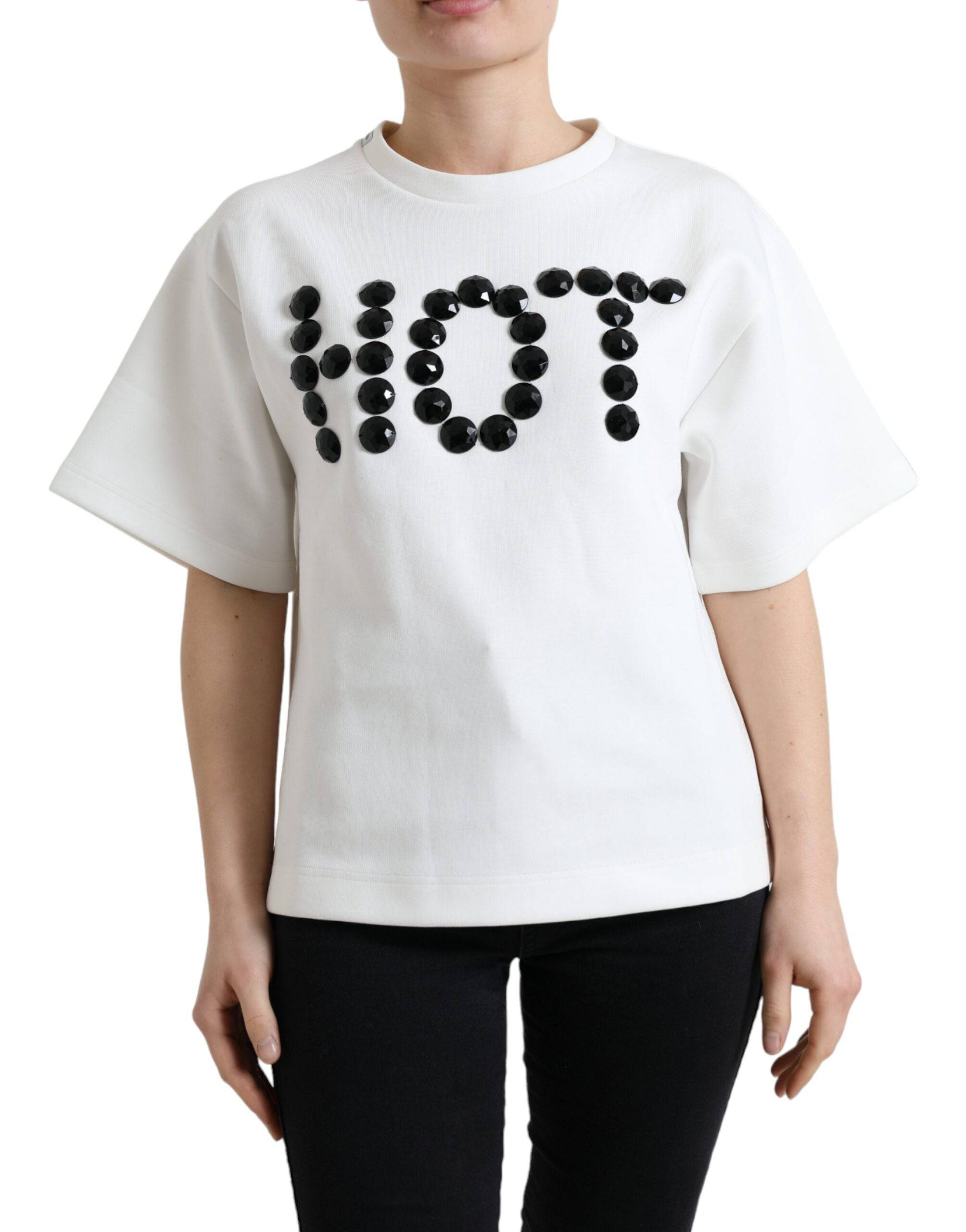 Dolce & Gabbana Embellished Crew Neck Fashion Tee - ACCEXO