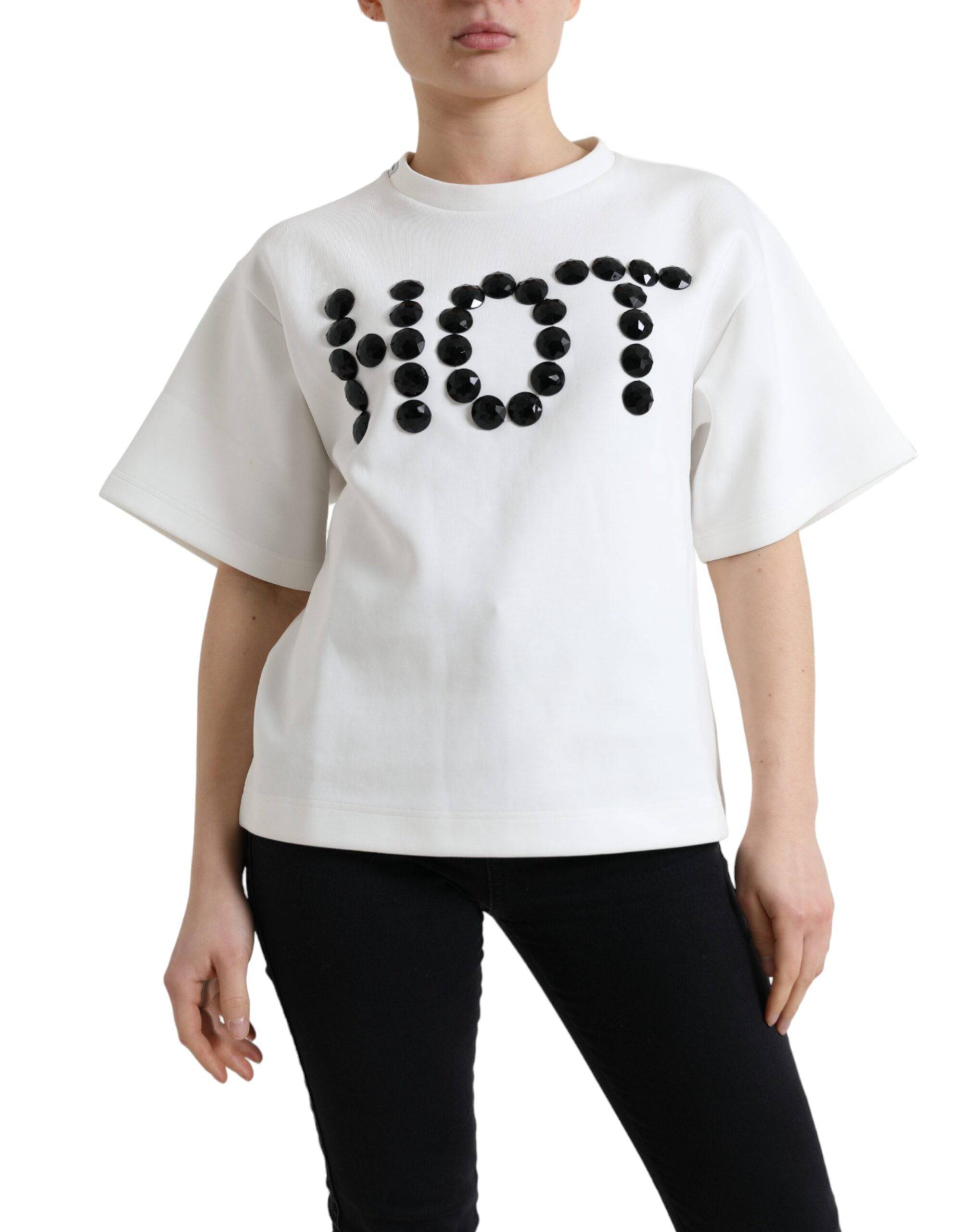 Dolce & Gabbana Embellished Crew Neck Fashion Tee - ACCEXO