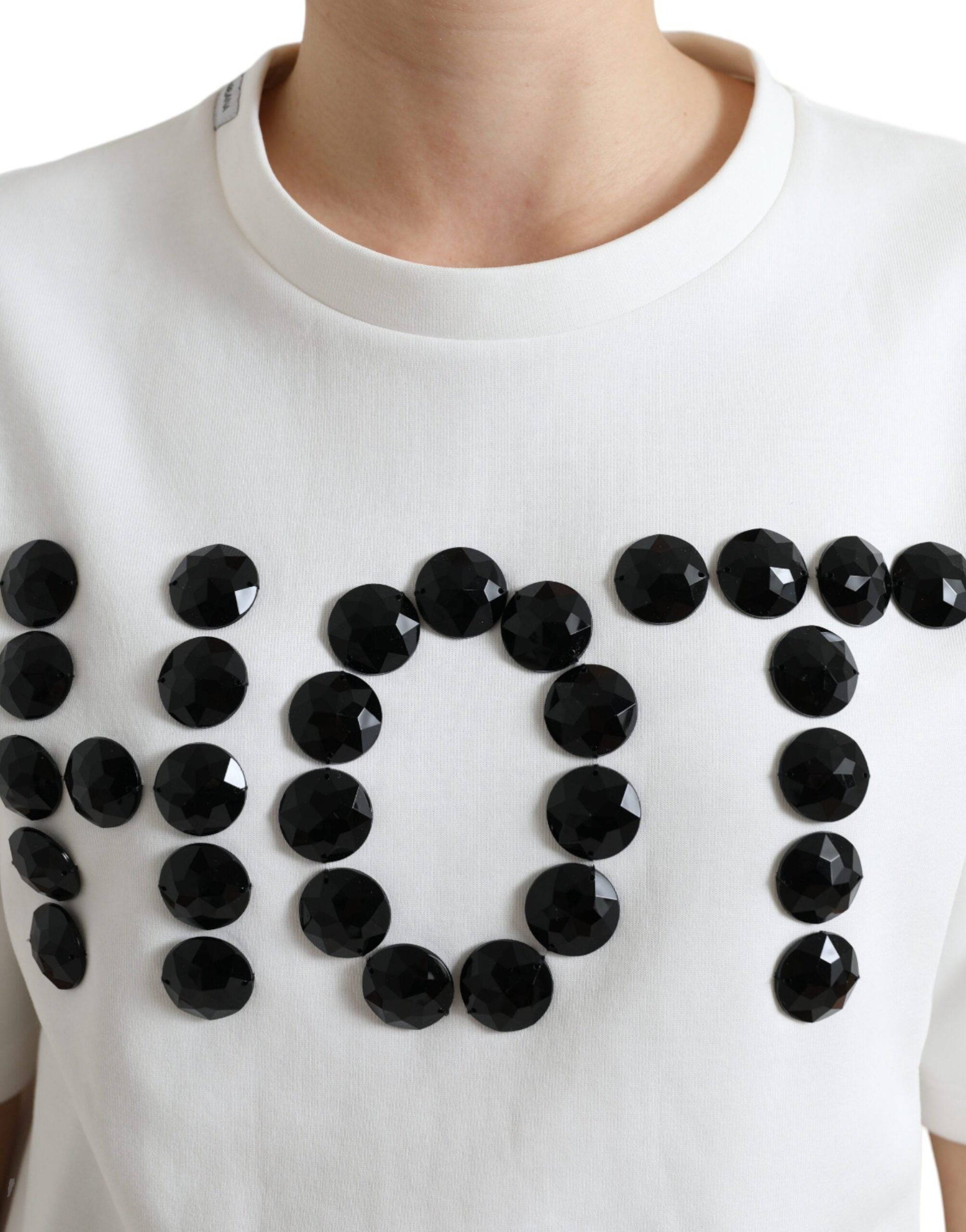 Dolce & Gabbana Embellished Crew Neck Fashion Tee - ACCEXO