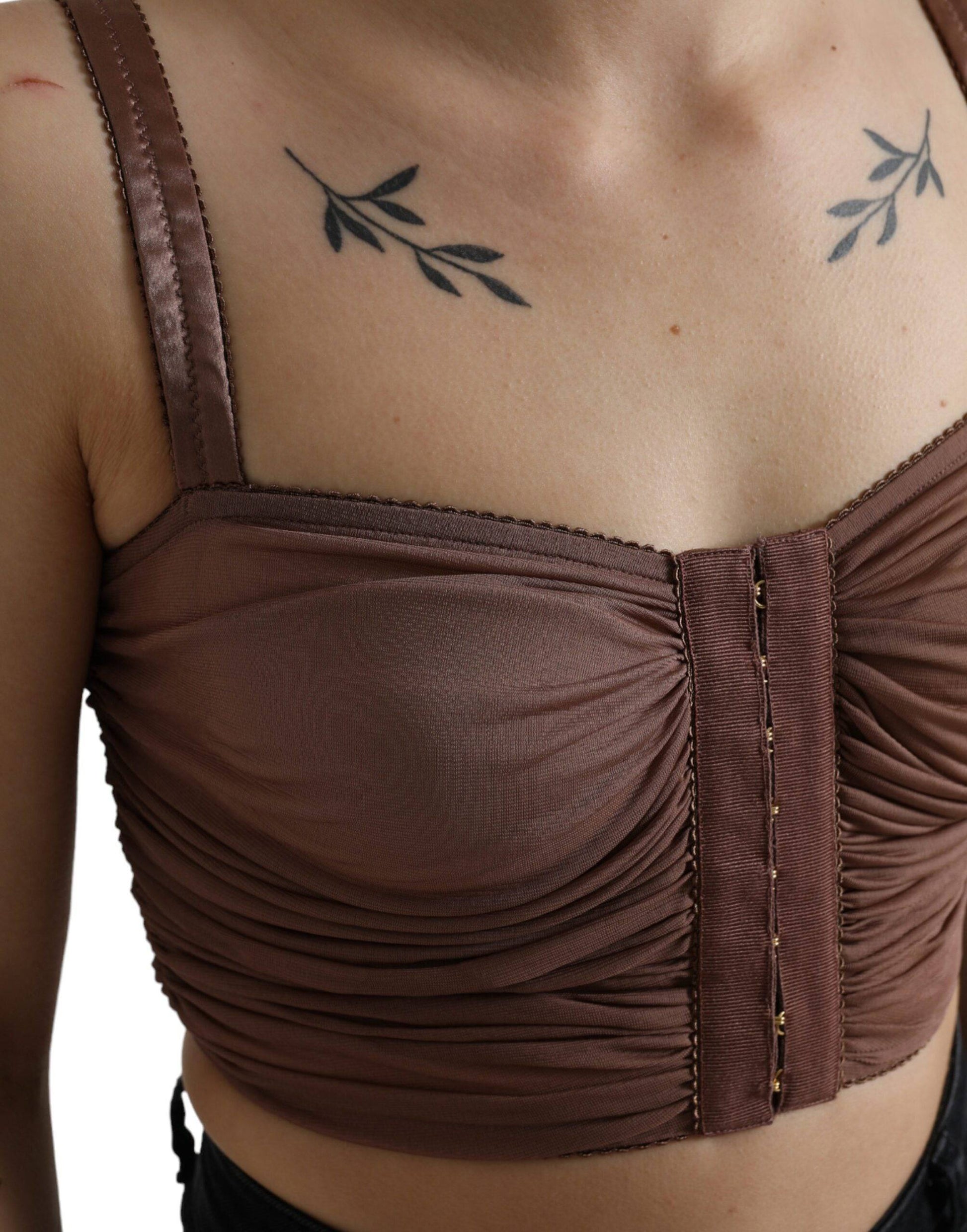 Dolce & Gabbana Elegant Cropped Silk Blend Top - ACCEXO