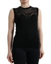 Dolce & Gabbana Elegant Lace Trim Sleeveless Tank Top