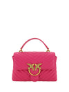 PINKO Chic Pink Quilted Leather Mini Handbag