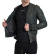 Dolce & Gabbana Emerald Green Goatskin Bomber Jacket