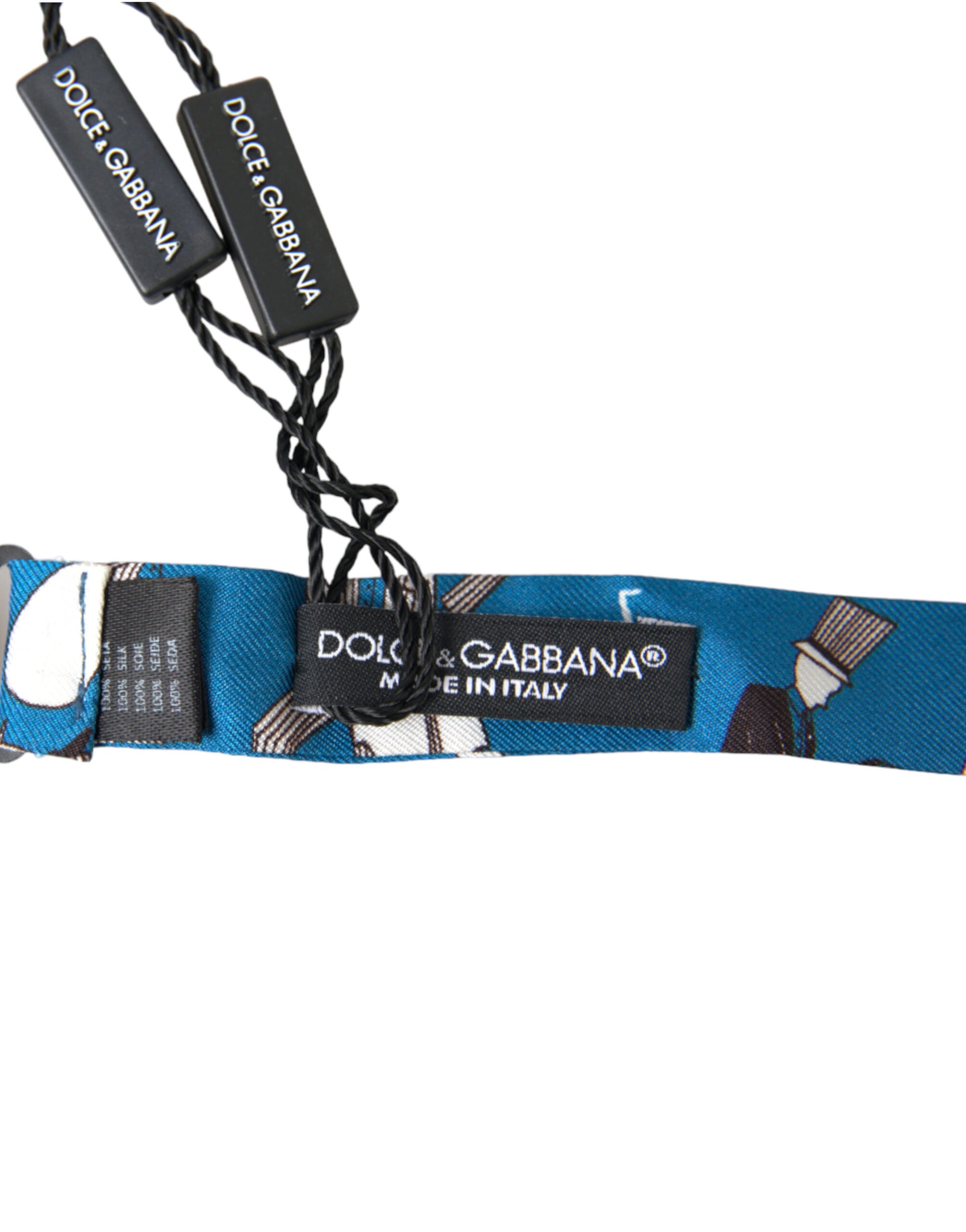 Dolce & Gabbana Elegant Silk Blue Jazz Club Bow Tie - ACCEXO