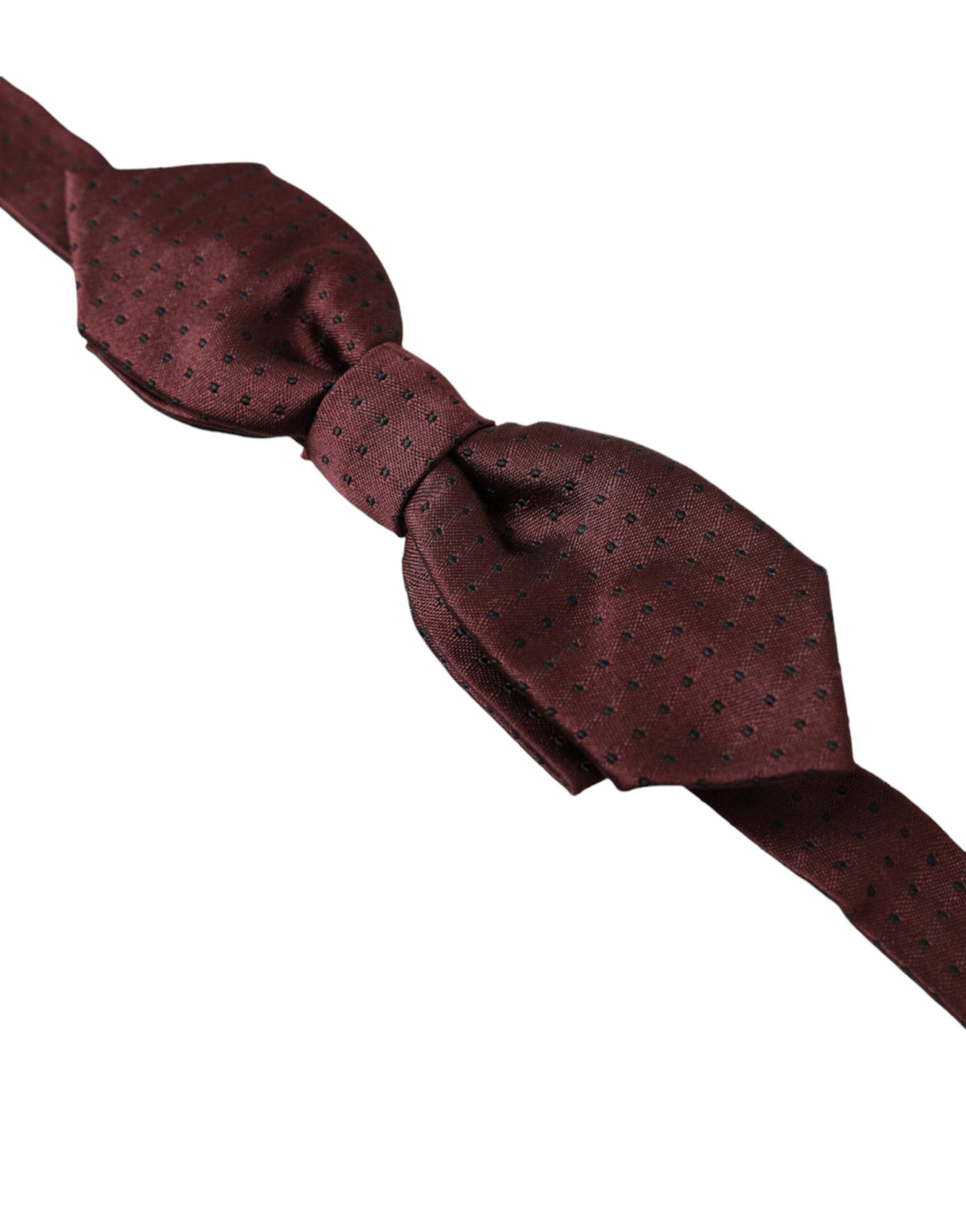 Dolce & Gabbana Elegant Bordeaux Silk Bow Tie - ACCEXO
