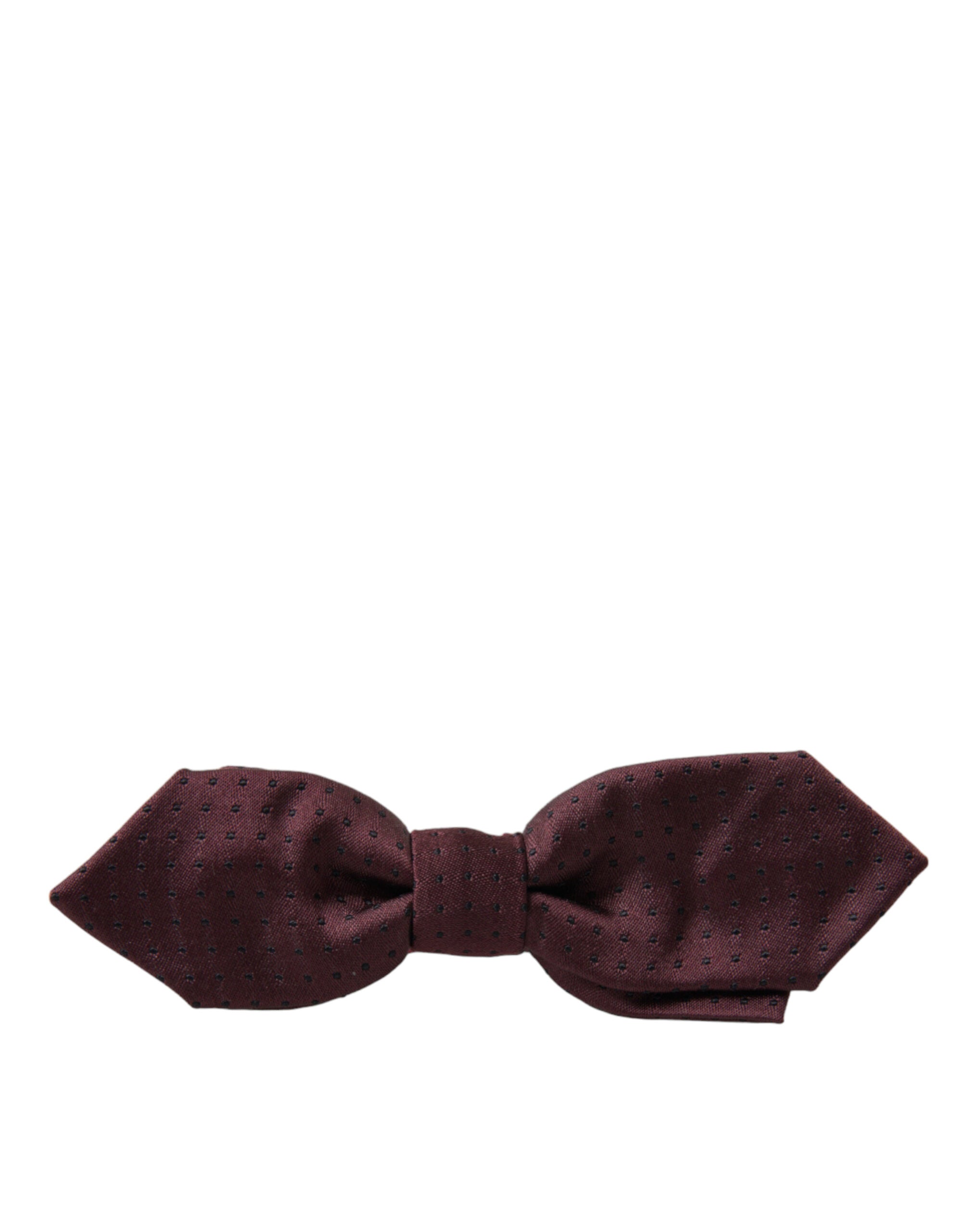 Dolce & Gabbana Elegant Bordeaux Silk Bow Tie - ACCEXO