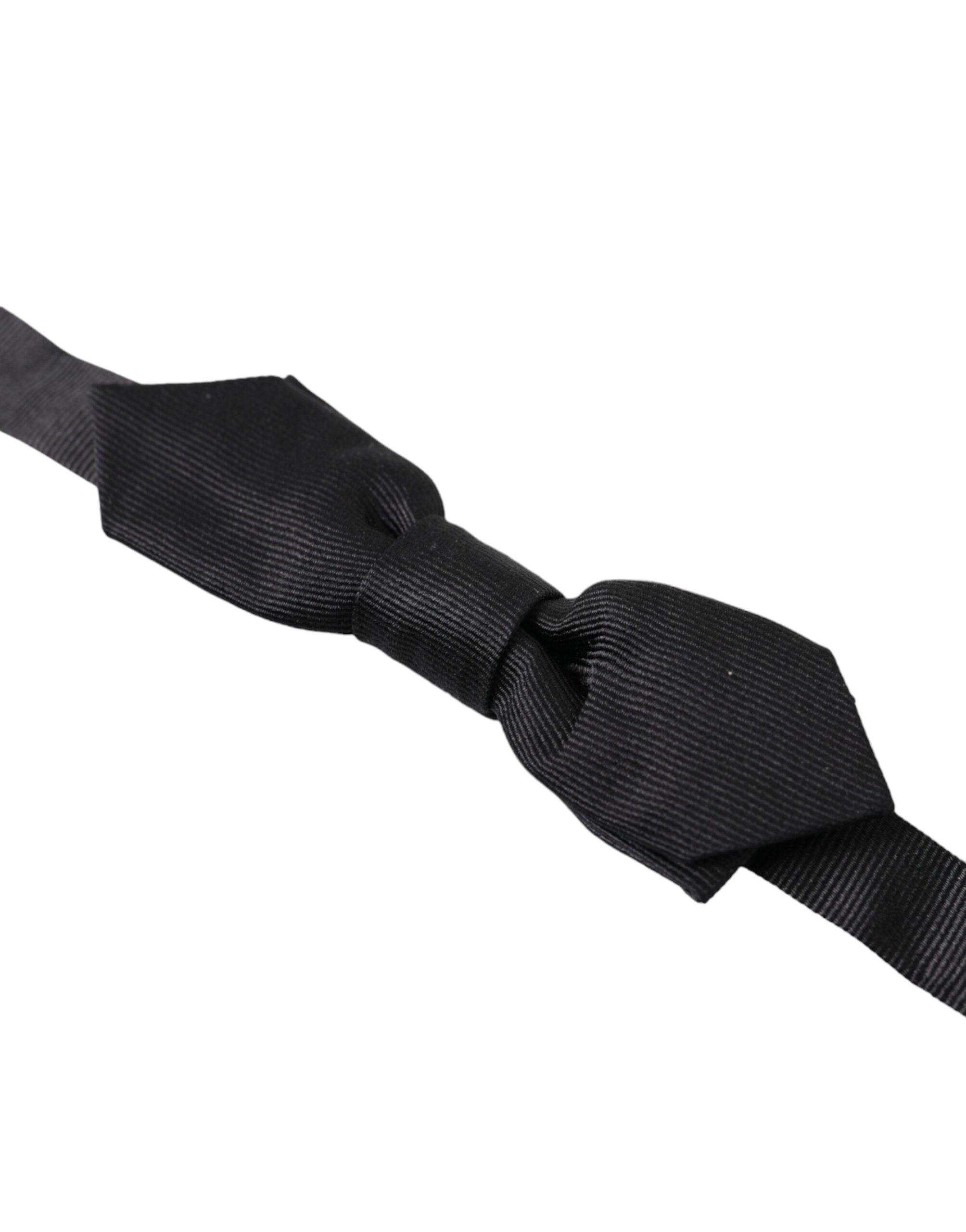 Dolce & Gabbana Elegant Silk Black Bow Tie for Sophisticated Style - ACCEXO