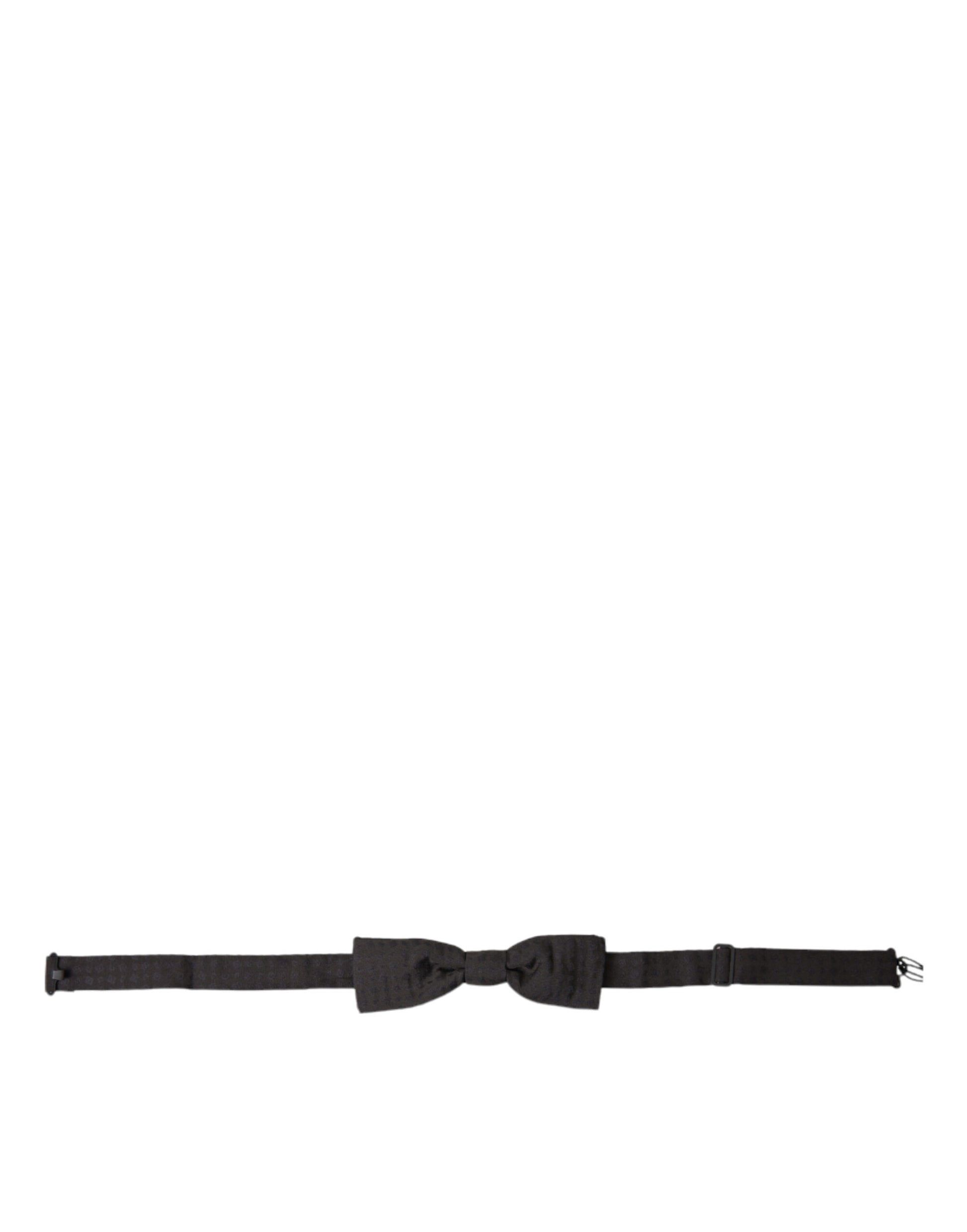 Dolce & Gabbana Elegant Brown Fantasy Silk Bow Tie - ACCEXO