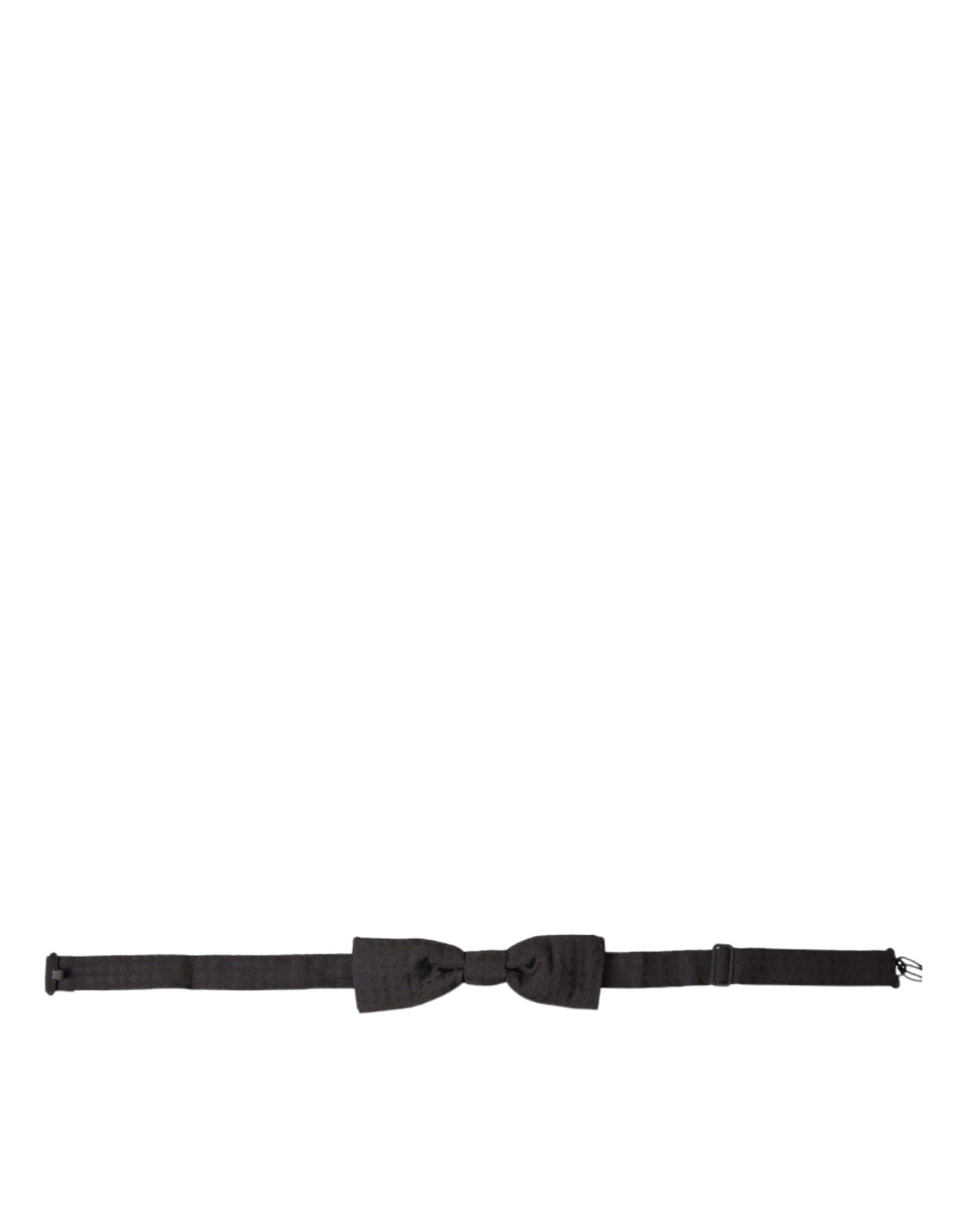 Dolce & Gabbana Elegant Brown Fantasy Silk Bow Tie - ACCEXO