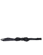 Dolce & Gabbana Elegant Dark Blue Silk Bow Tie - ACCEXO
