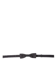 Dolce & Gabbana Elegant Silk Dark Gray Bow Tie - ACCEXO