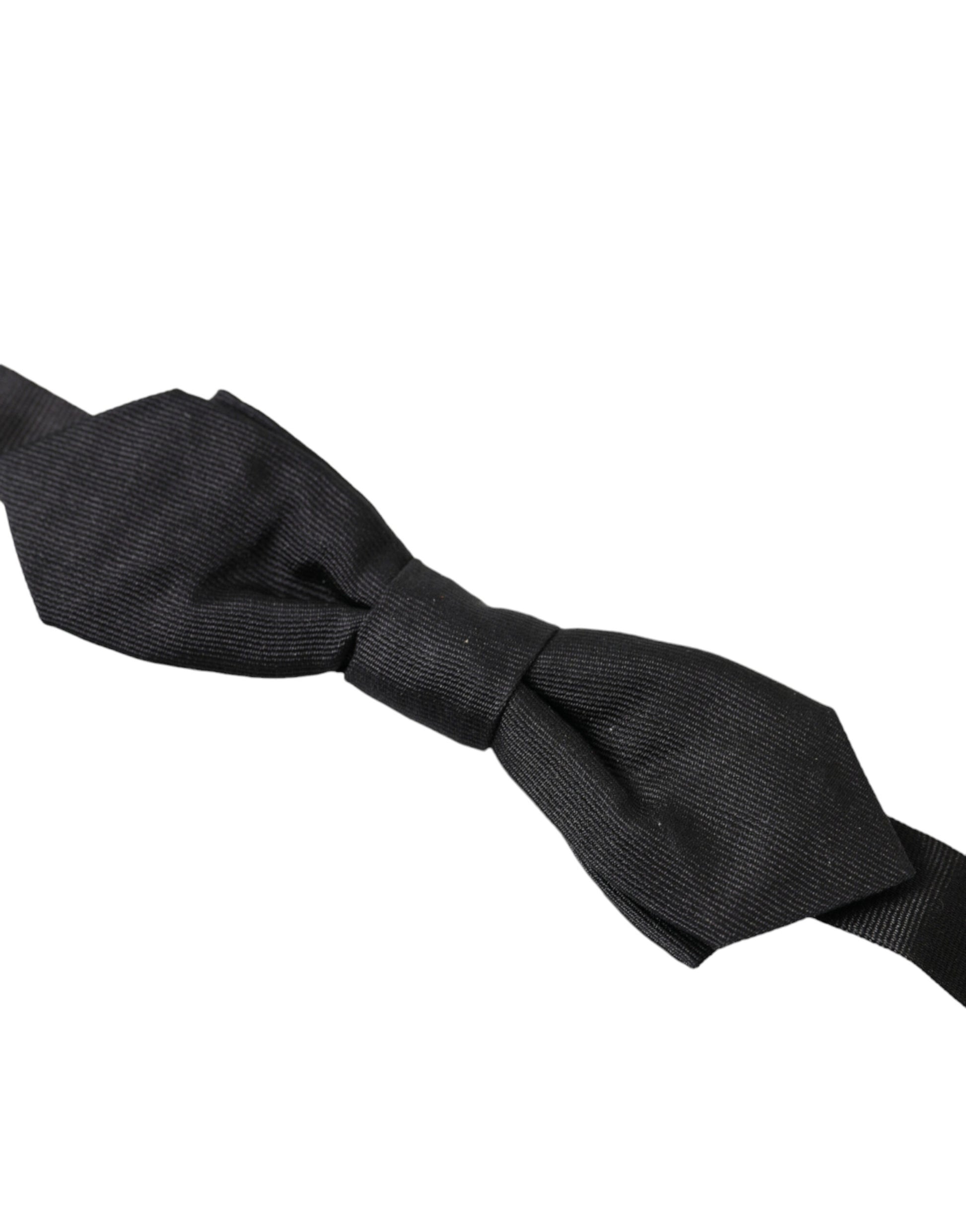 Dolce & Gabbana Elegant Silk Black Bow Tie - ACCEXO