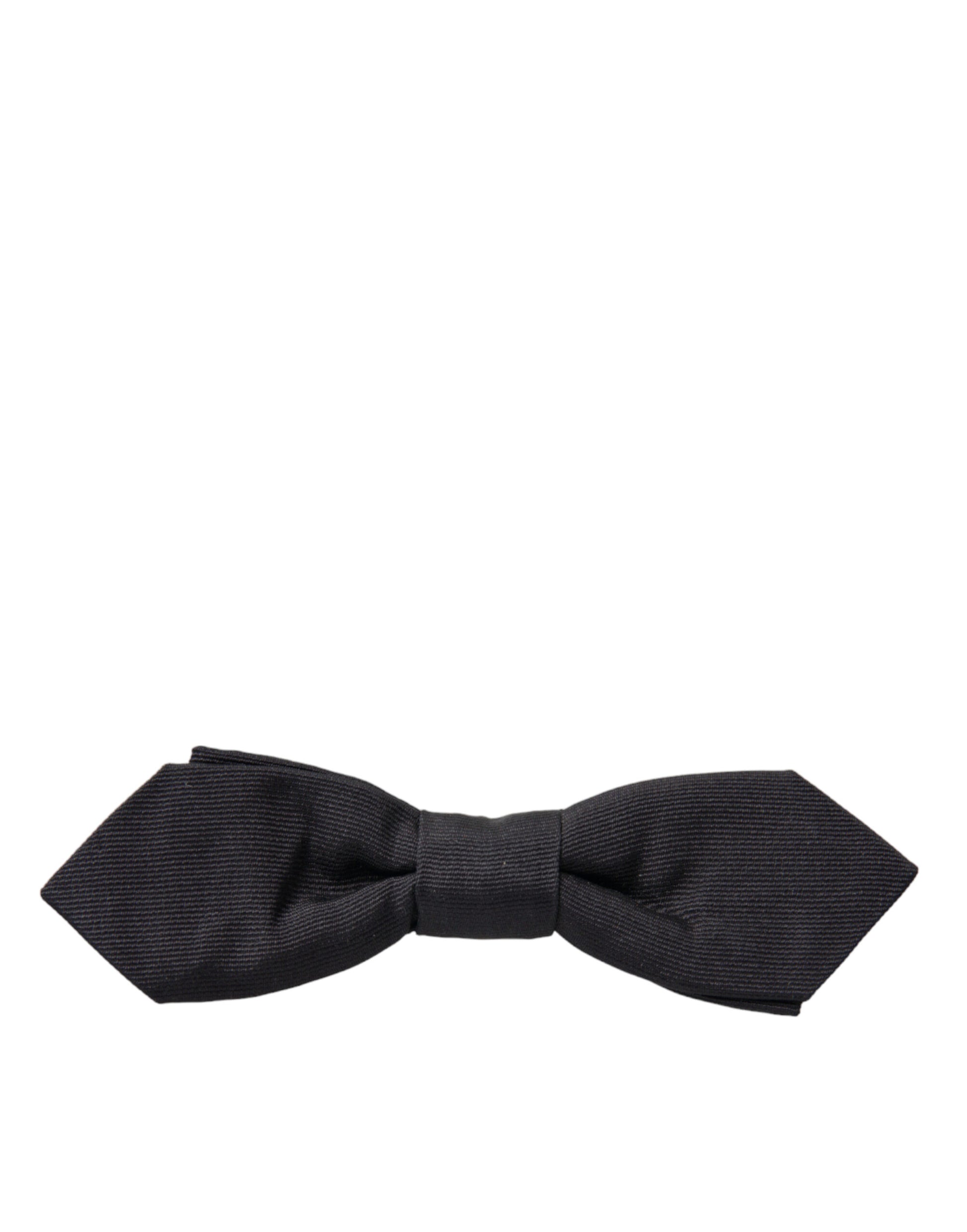 Dolce & Gabbana Elegant Silk Black Bow Tie - ACCEXO