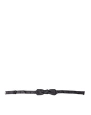 Dolce & Gabbana Elegant Anthracite Silk Bow Tie - ACCEXO