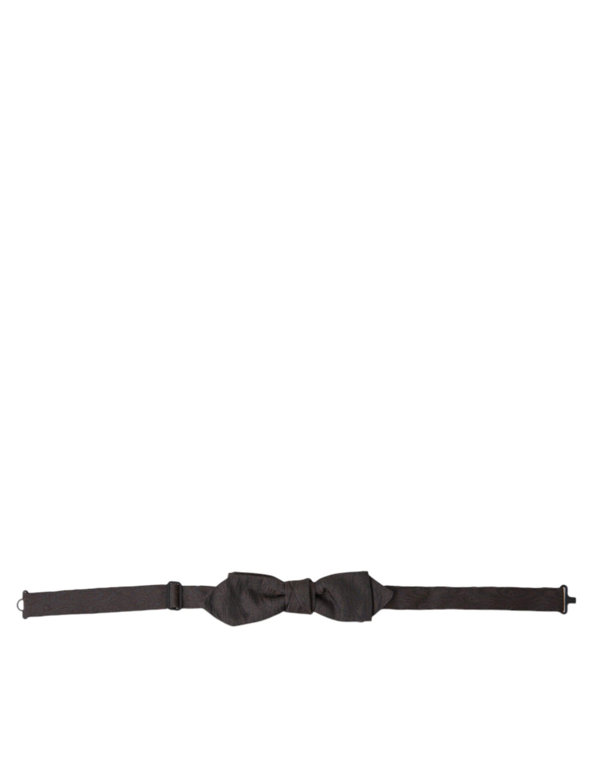 Dolce & Gabbana Elegant Brown Silk Blend Bow Tie - ACCEXO