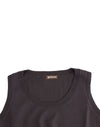 John Galliano Elegant Sleeveless Brown Knit Top