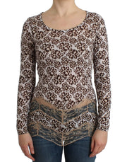 Cavalli Elegant Floral Lace Longsleeve Top - ACCEXO