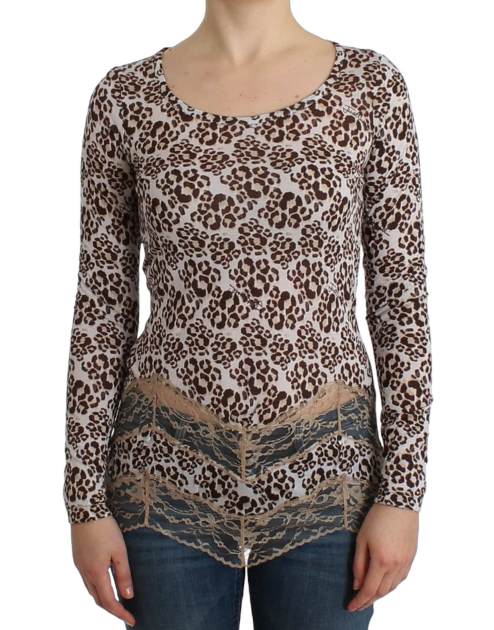 Cavalli Elegant Floral Lace Longsleeve Top - ACCEXO