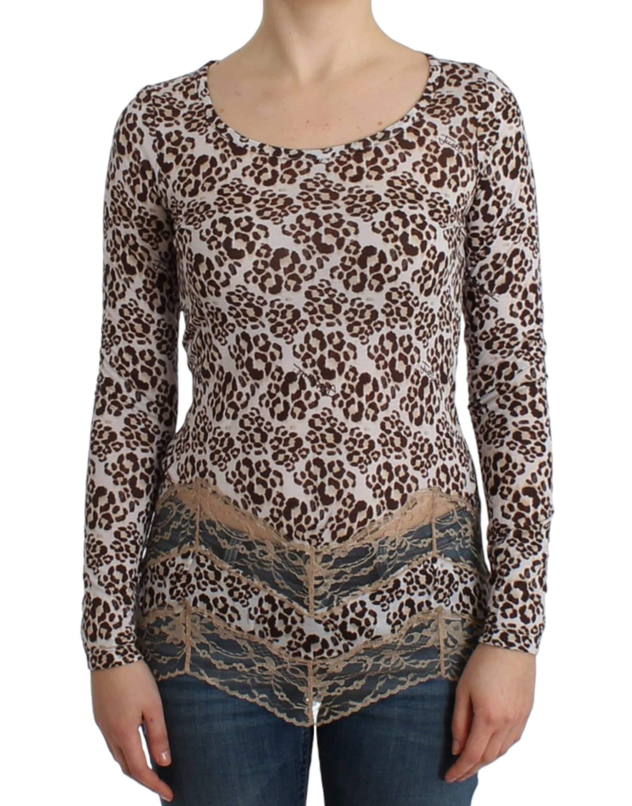 Cavalli Elegant Floral Lace Longsleeve Top - ACCEXO