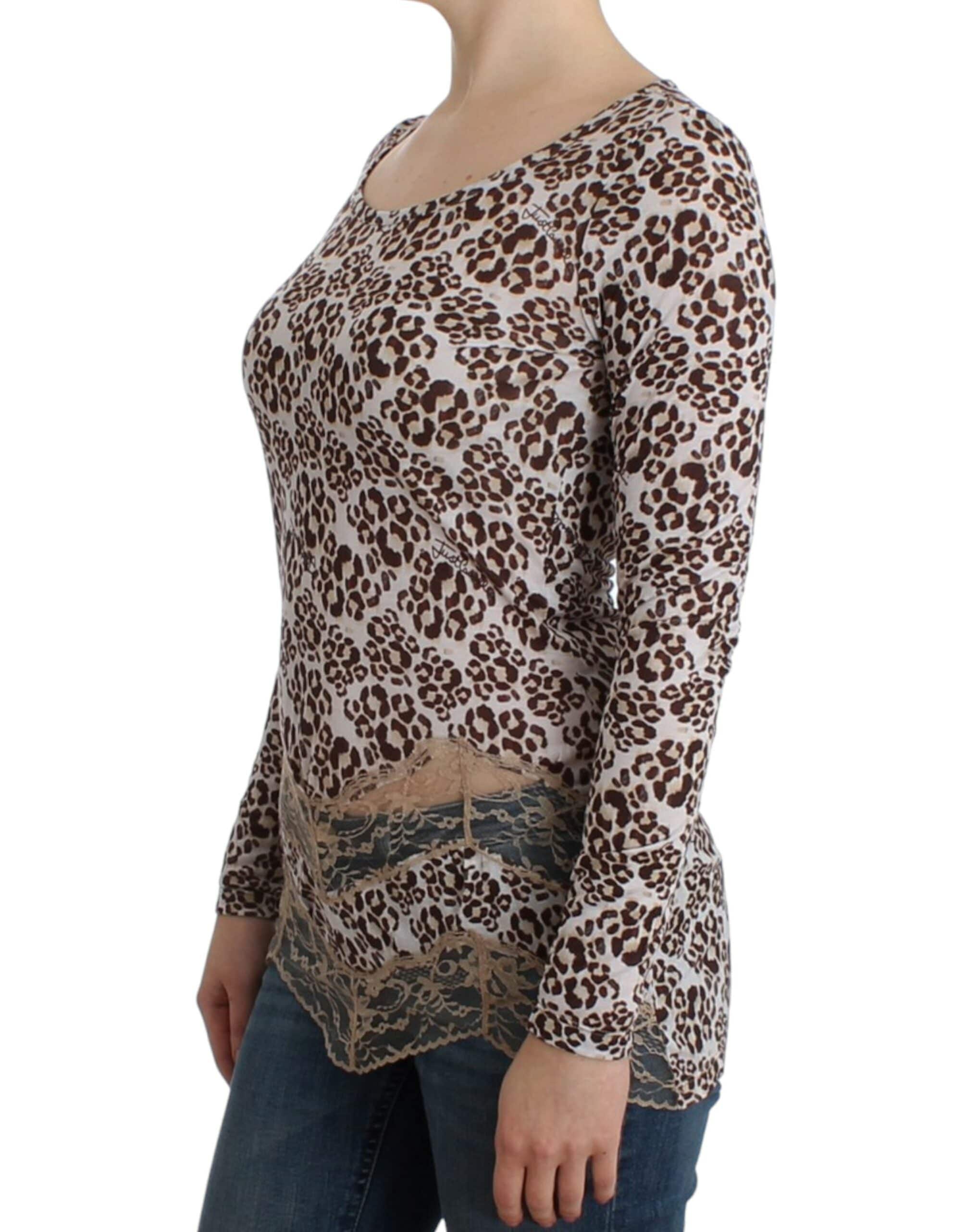 Cavalli Elegant Floral Lace Longsleeve Top - ACCEXO