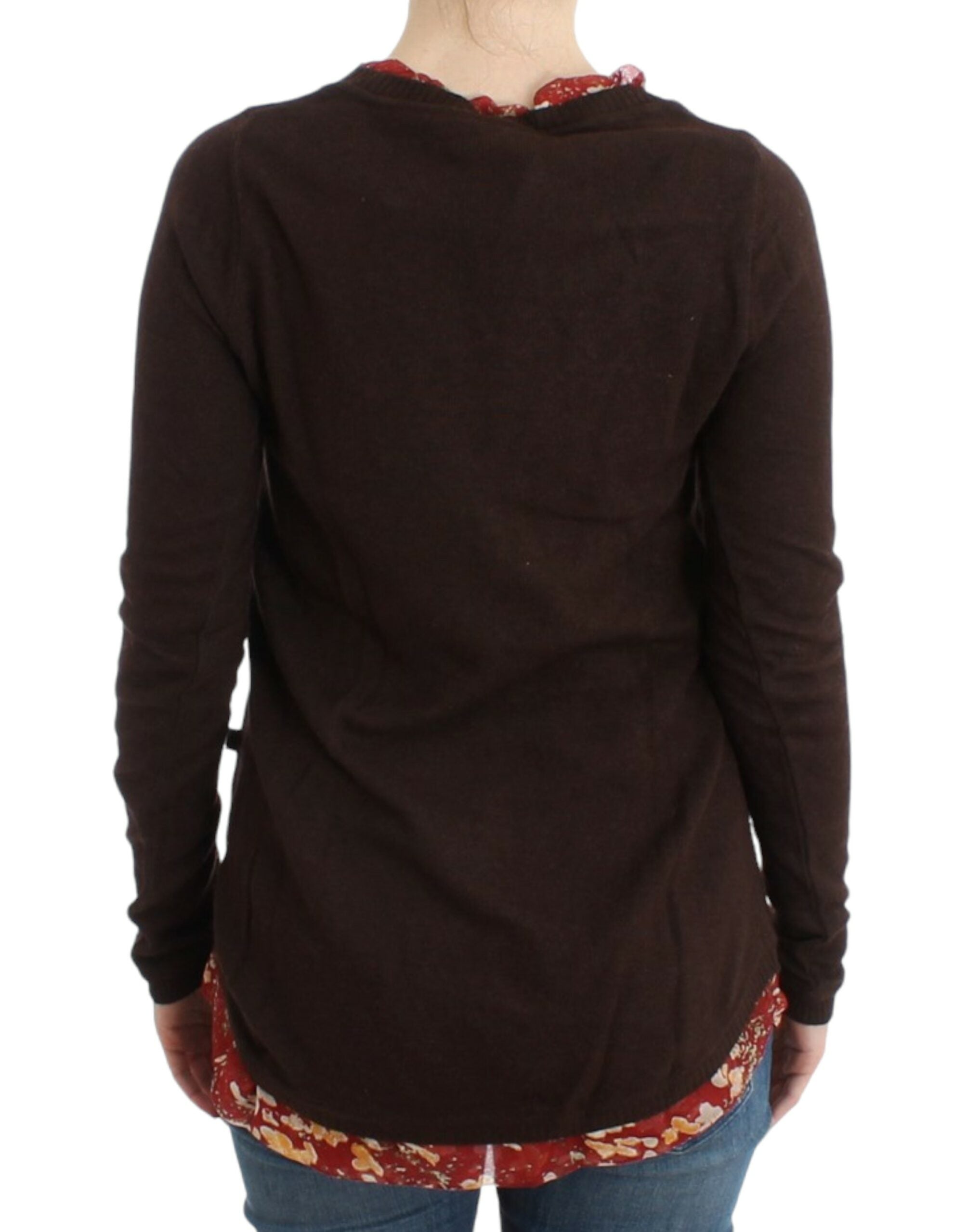 Cavalli Chic Crewneck Silk-Appliqué Sweater - ACCEXO