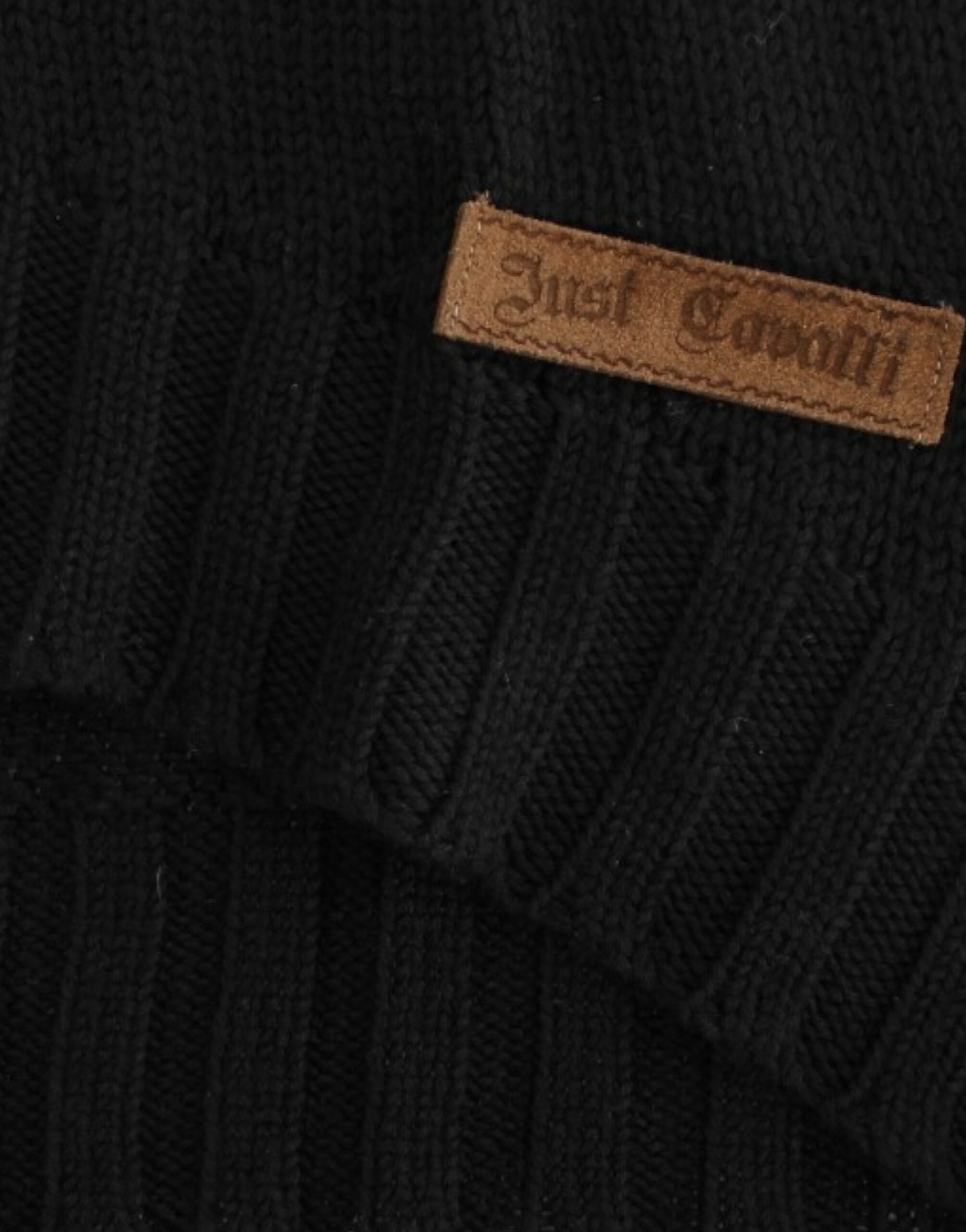 Cavalli Alluring Black Knitted Crew Neck Sweater - ACCEXO