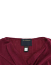 Cavalli Elegant Purple Keyhole Wool Sweater