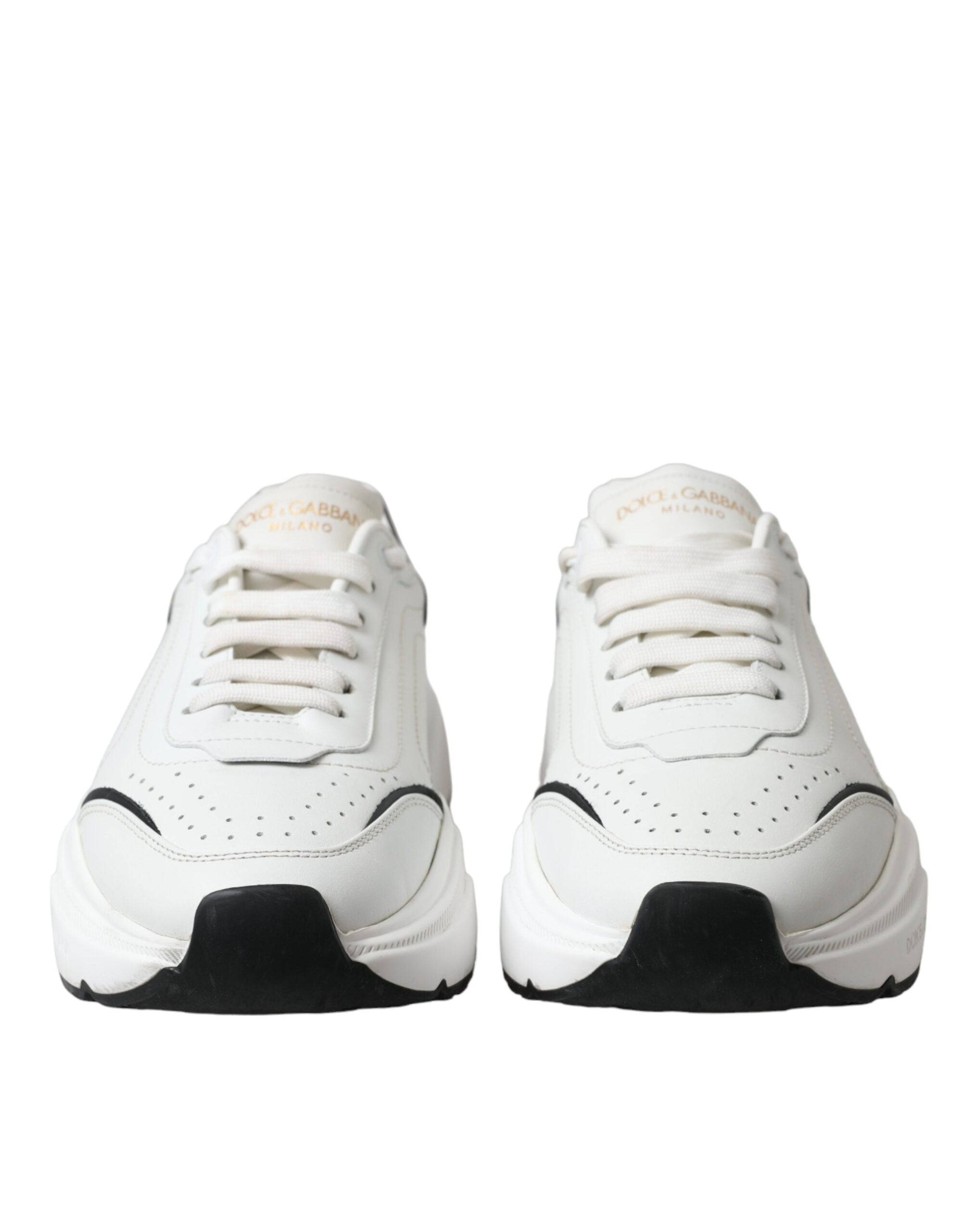 Dolce & Gabbana Chic Black & White Daymaster Leather Sneakers - ACCEXO