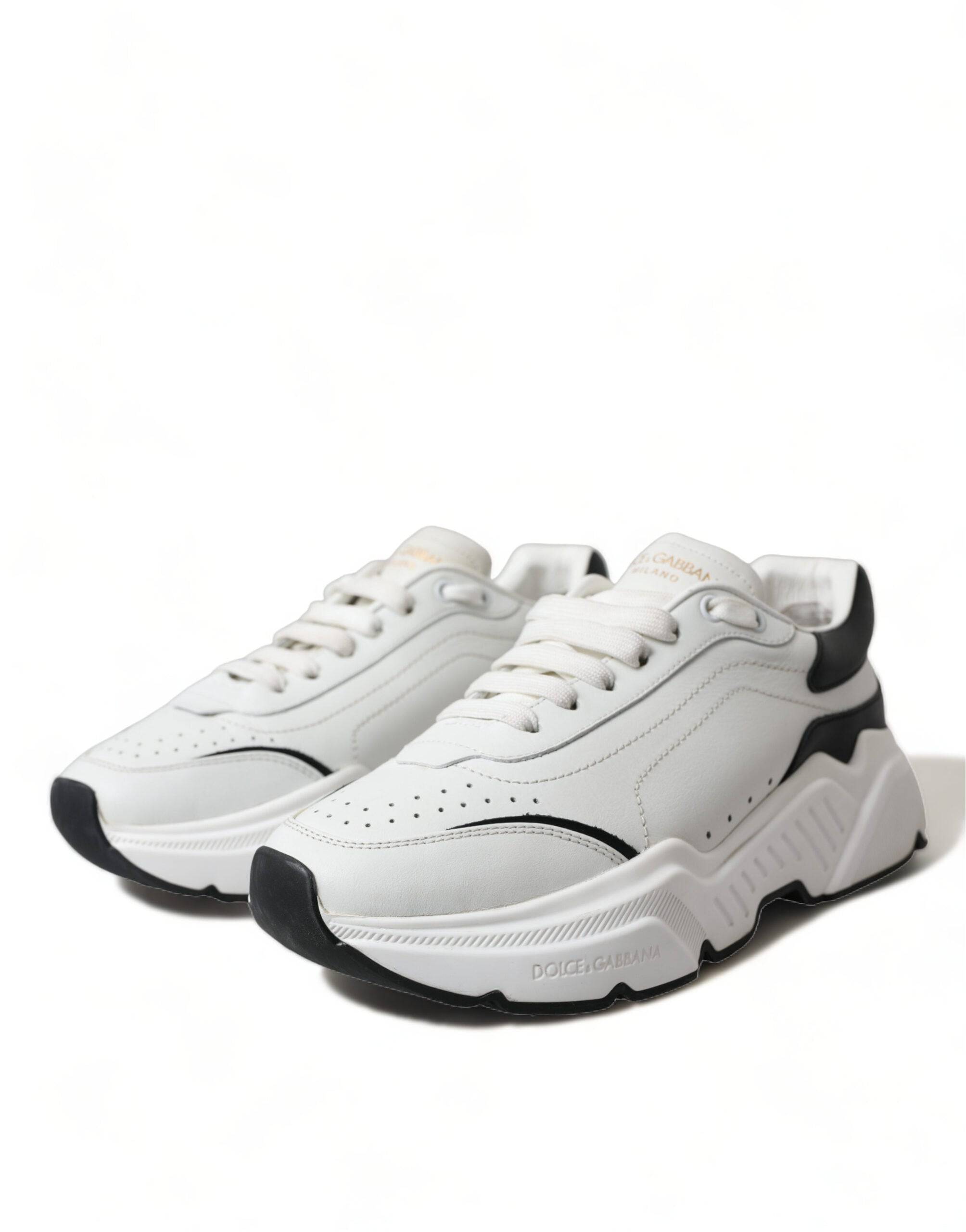 Dolce & Gabbana Chic Black & White Daymaster Leather Sneakers - ACCEXO