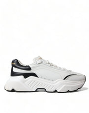 Dolce & Gabbana Chic Black & White Daymaster Leather Sneakers - ACCEXO