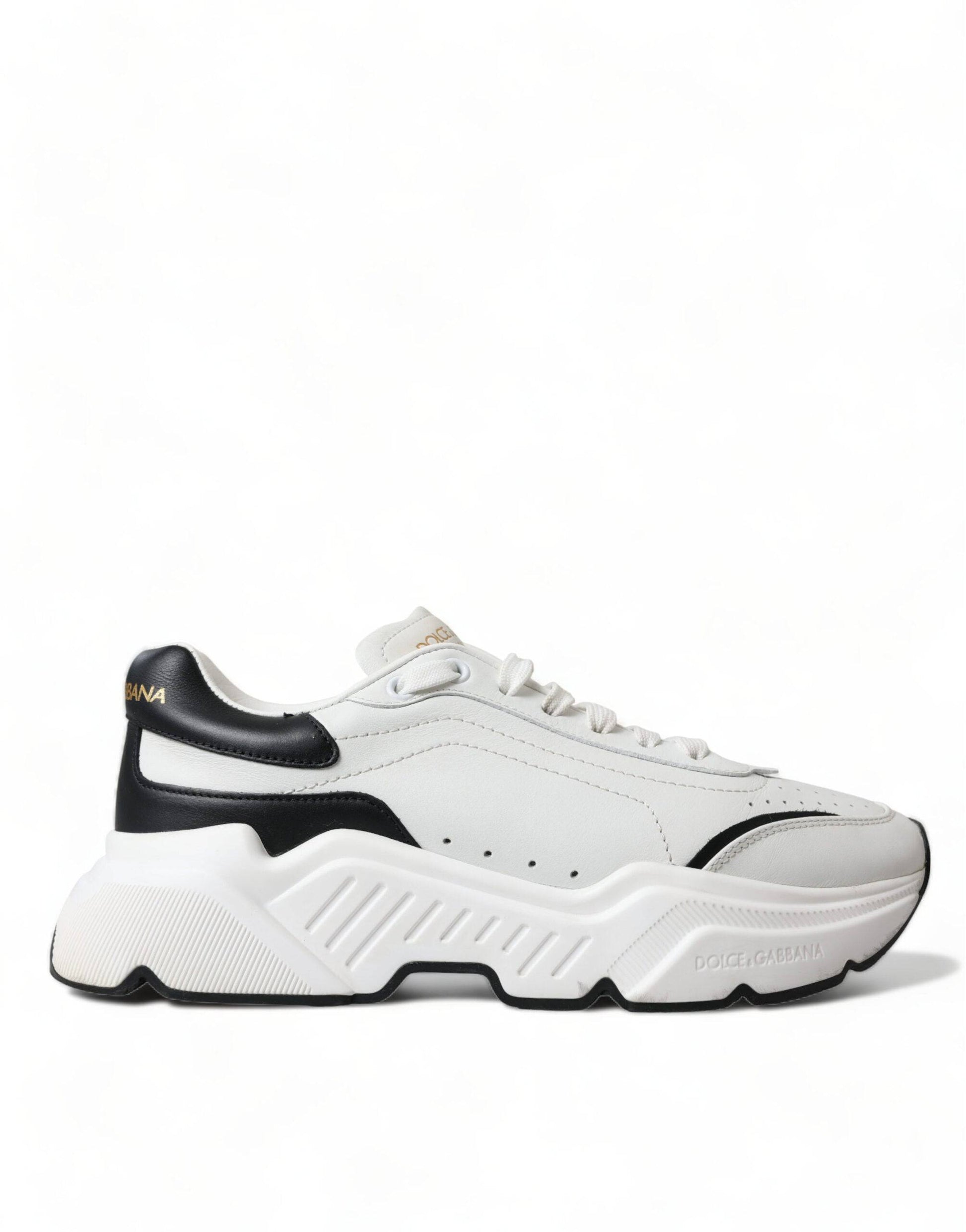 Dolce & Gabbana Chic Black & White Daymaster Leather Sneakers - ACCEXO