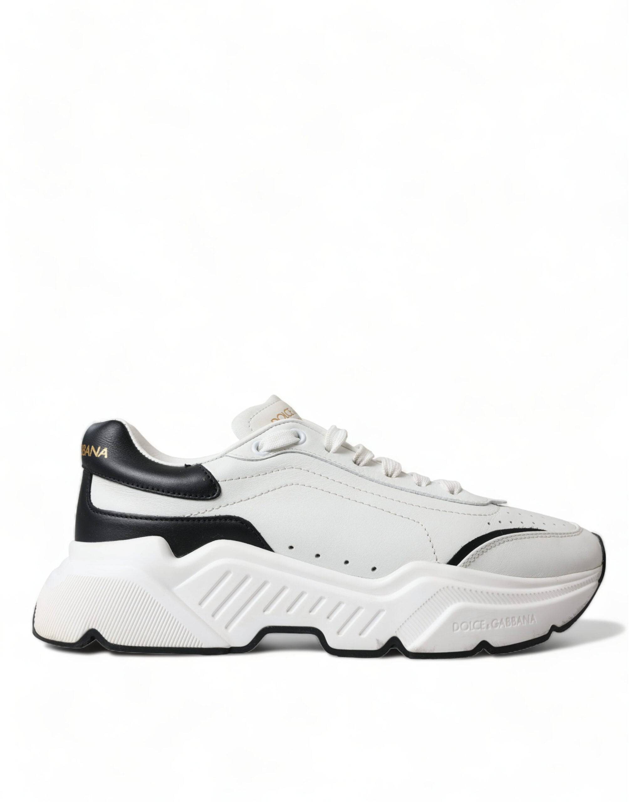 Dolce & Gabbana Chic Black & White Daymaster Leather Sneakers - ACCEXO