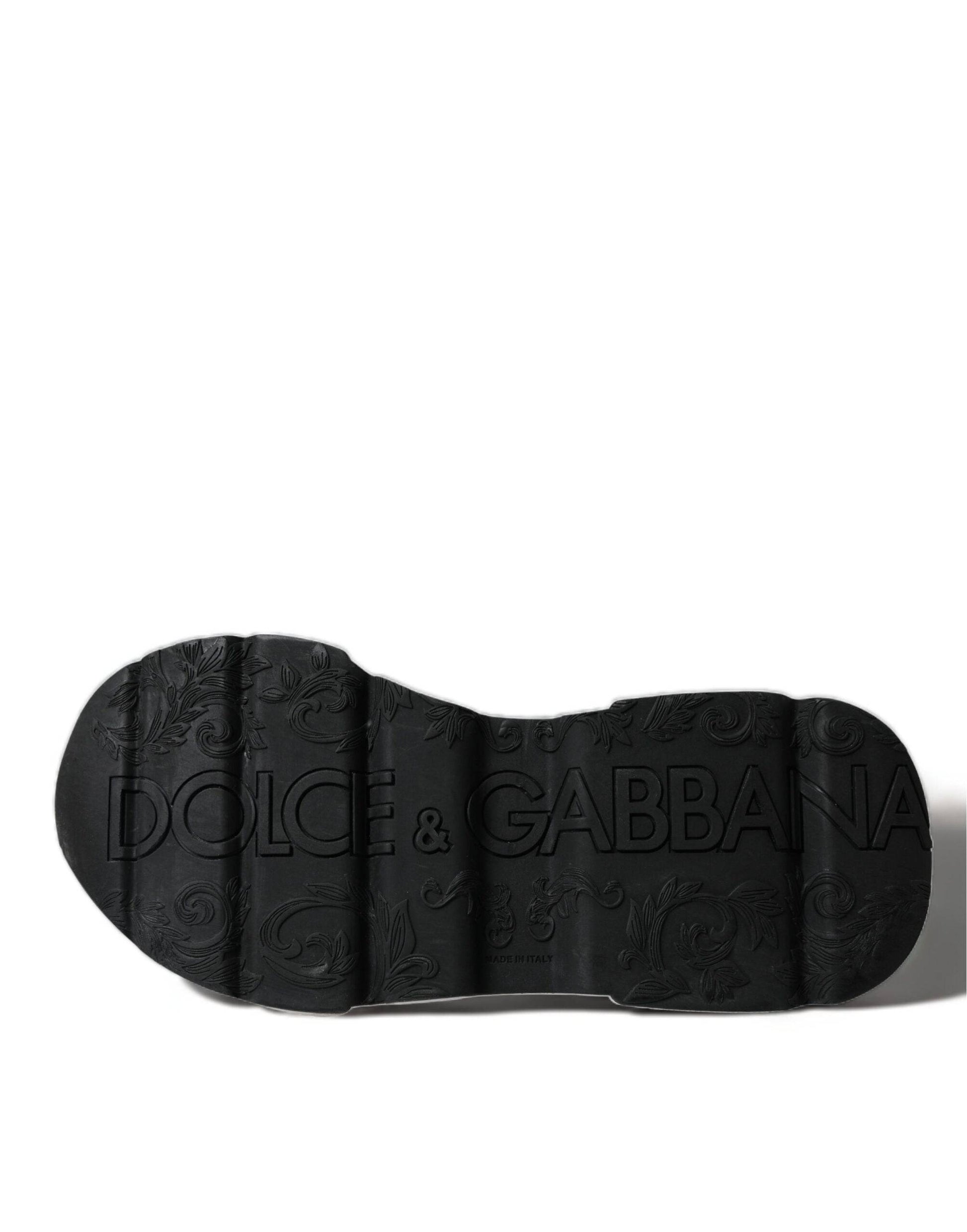 Dolce & Gabbana Chic Black & White Daymaster Leather Sneakers - ACCEXO
