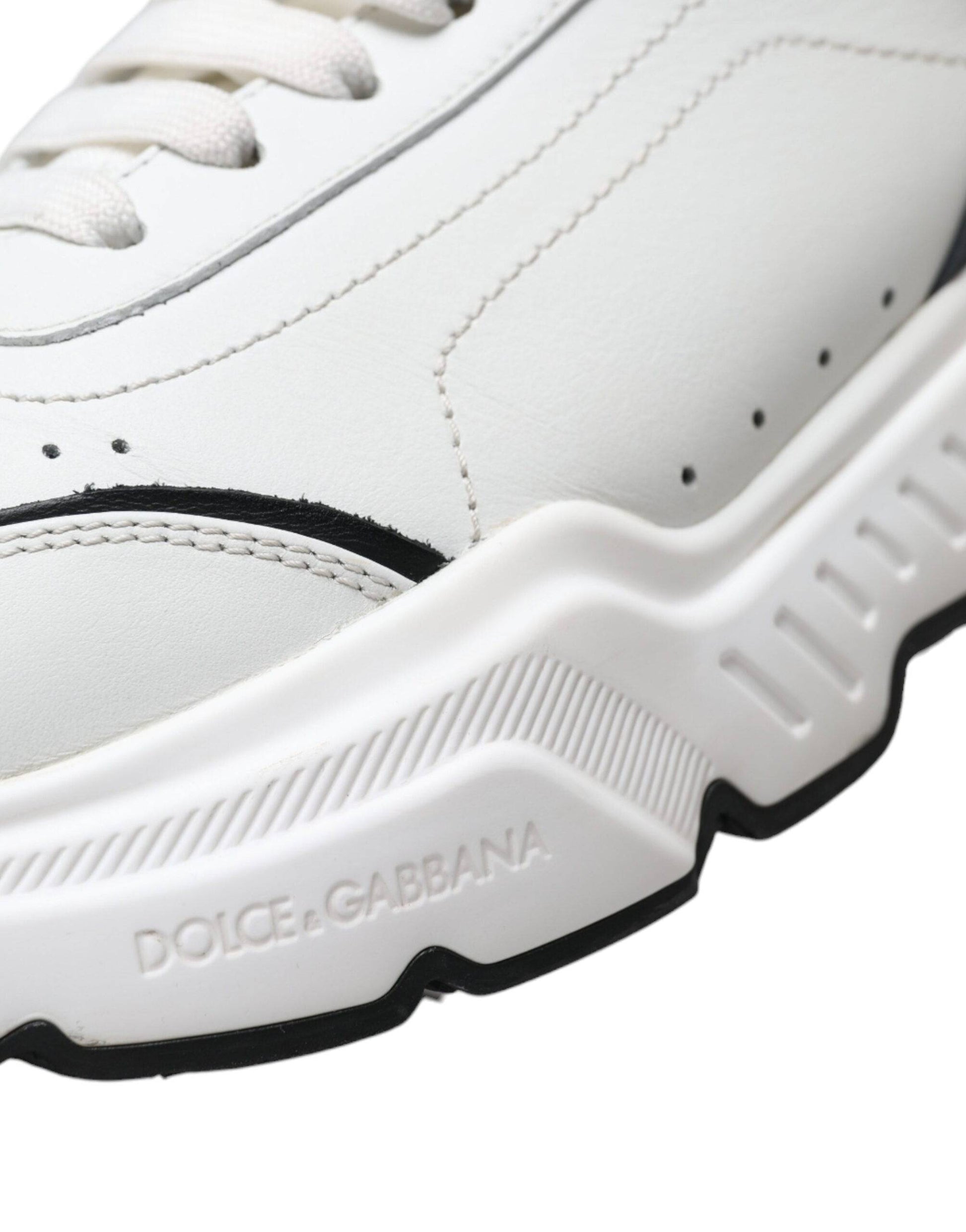 Dolce & Gabbana Chic Black & White Daymaster Leather Sneakers - ACCEXO