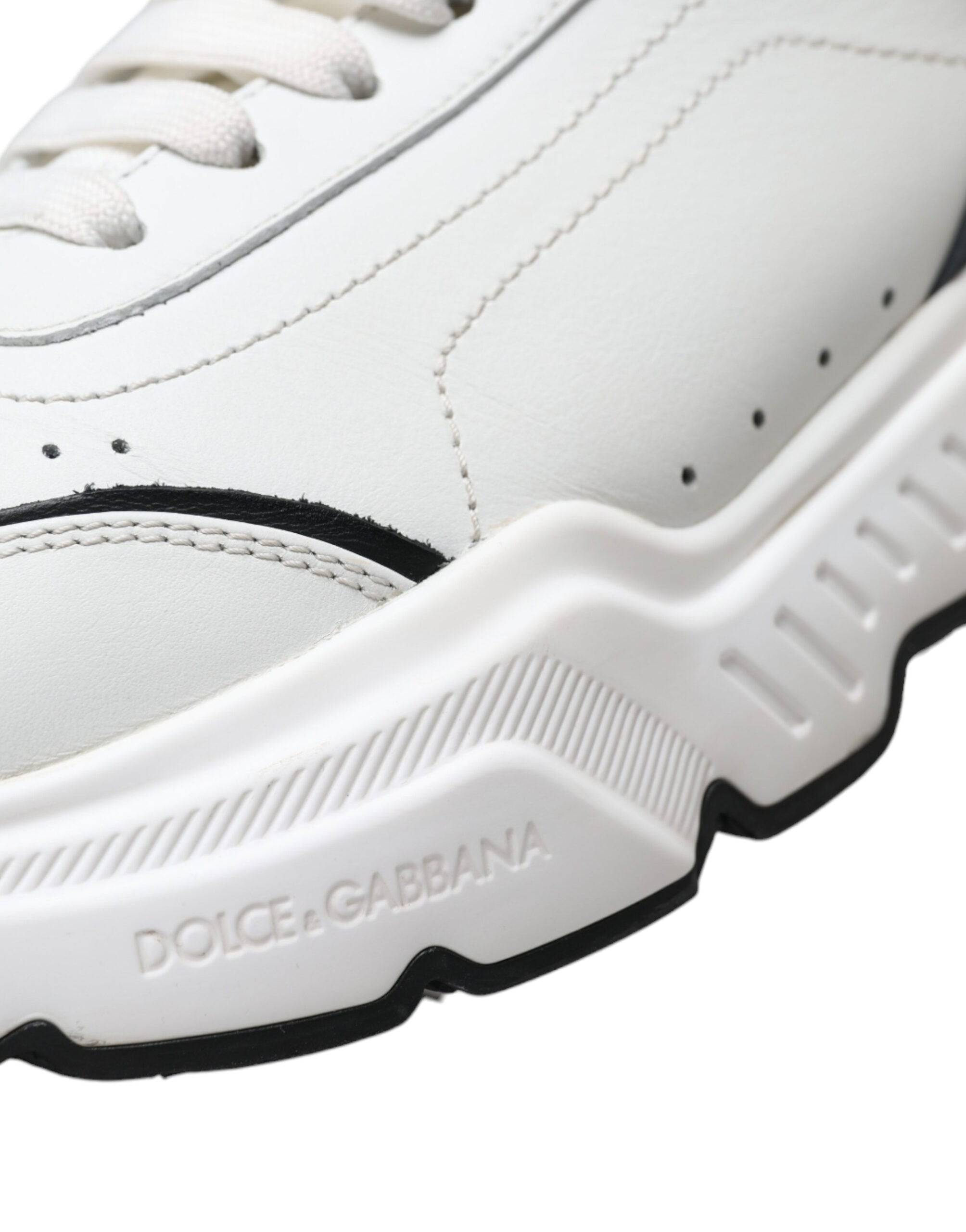 Dolce & Gabbana Chic Black & White Daymaster Leather Sneakers - ACCEXO