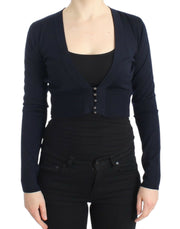 Cavalli Elegant Cropped Virgin Wool Cardigan - ACCEXO
