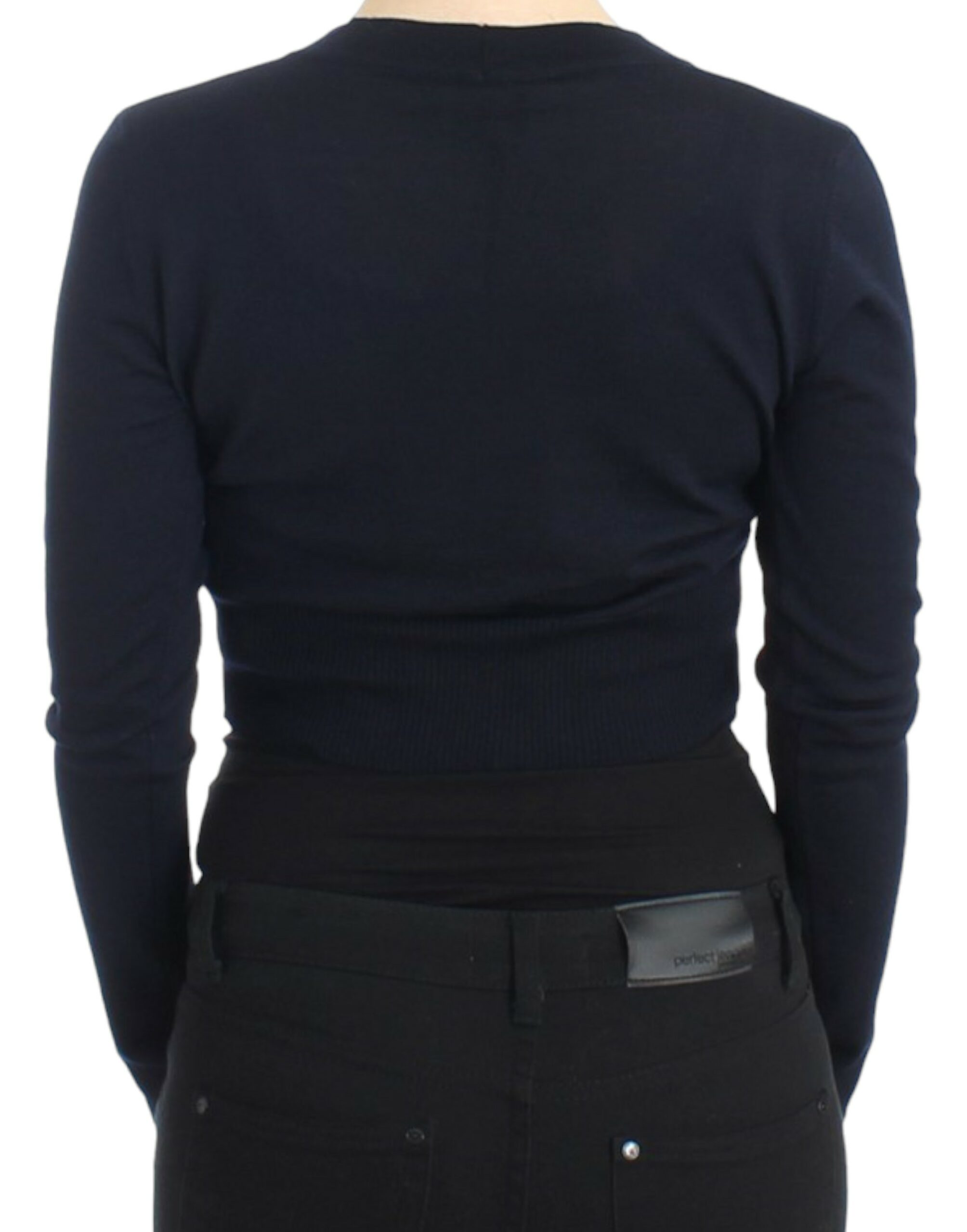 Cavalli Elegant Cropped Virgin Wool Cardigan - ACCEXO