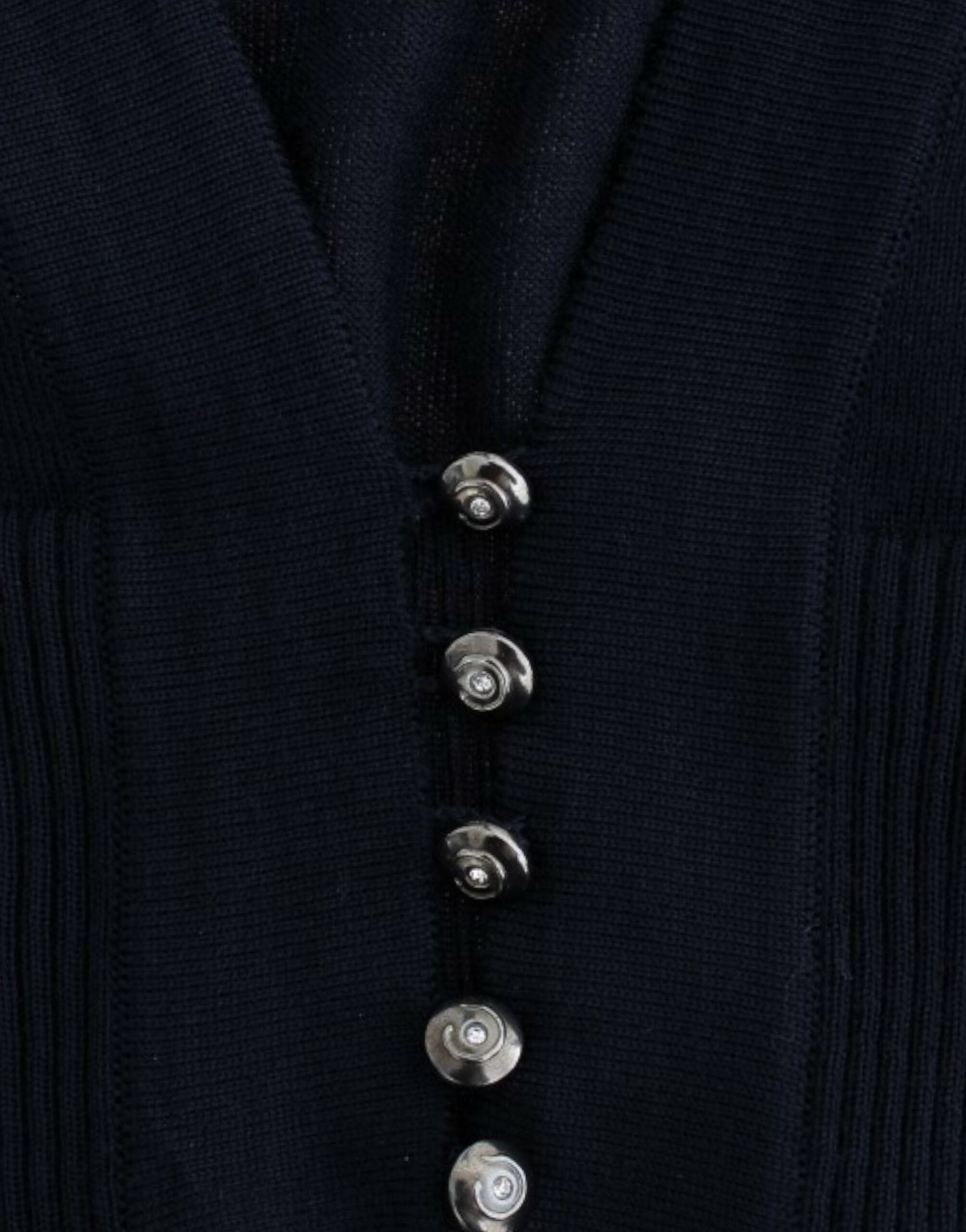 Cavalli Elegant Cropped Virgin Wool Cardigan - ACCEXO
