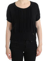 Cavalli Elegant Short Sleeved Black Jumper