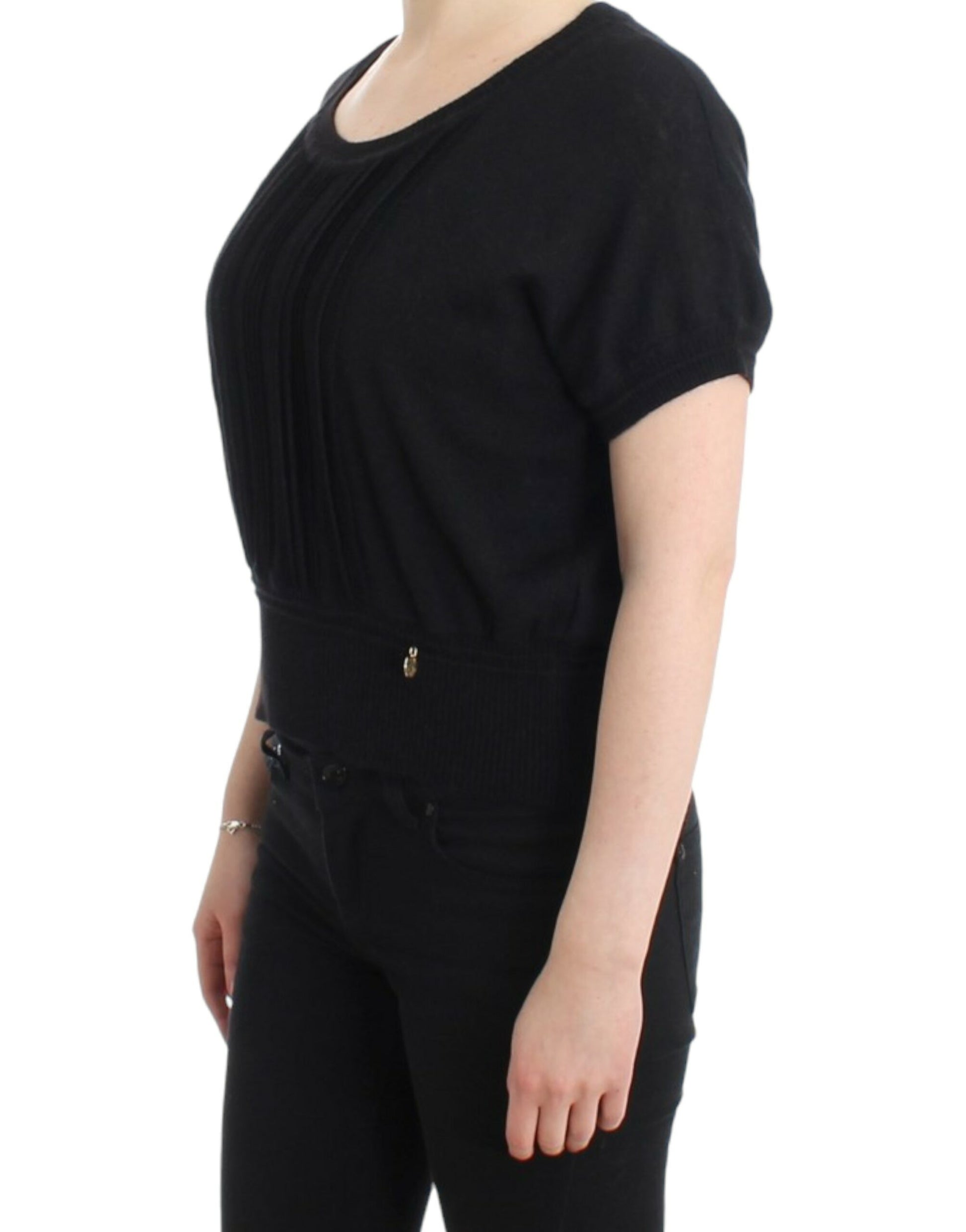 Cavalli Elegant Short Sleeved Black Jumper - ACCEXO