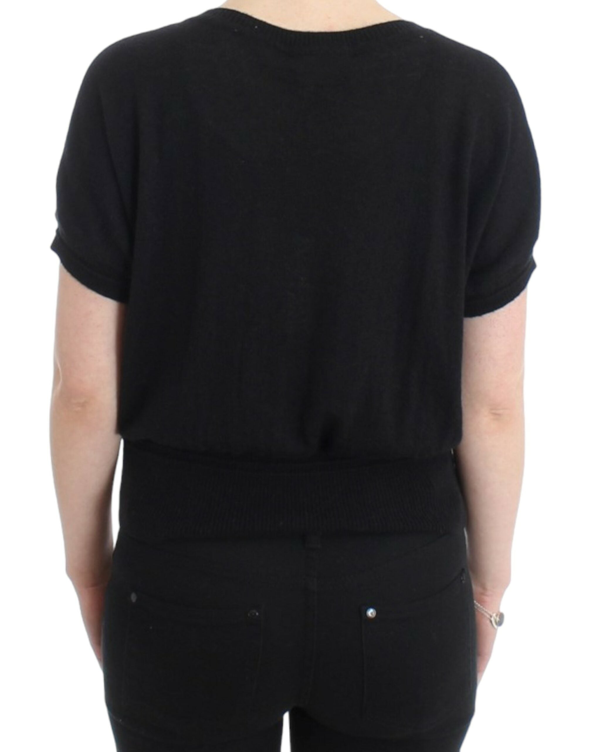 Cavalli Elegant Short Sleeved Black Jumper - ACCEXO