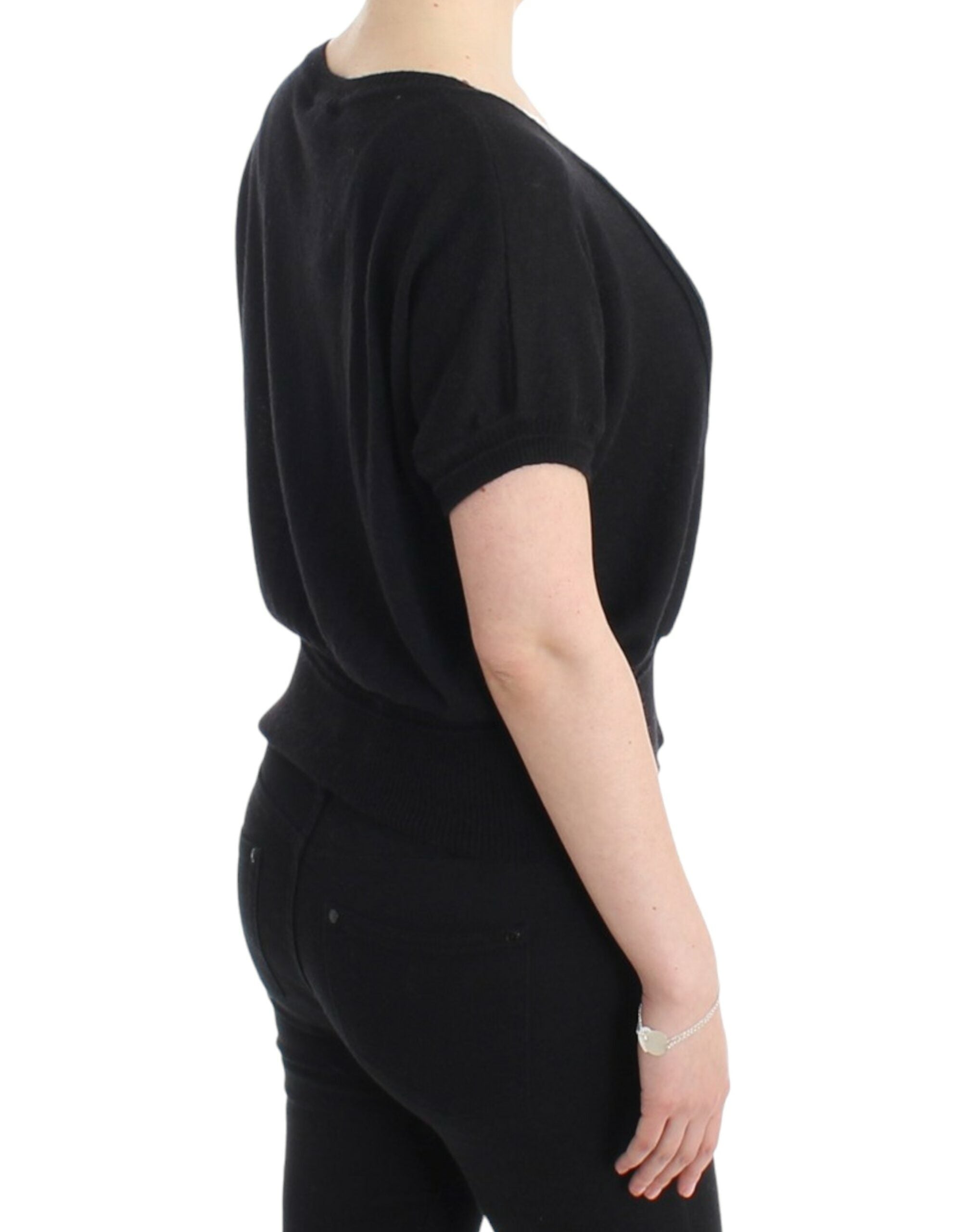 Cavalli Elegant Short Sleeved Black Jumper - ACCEXO