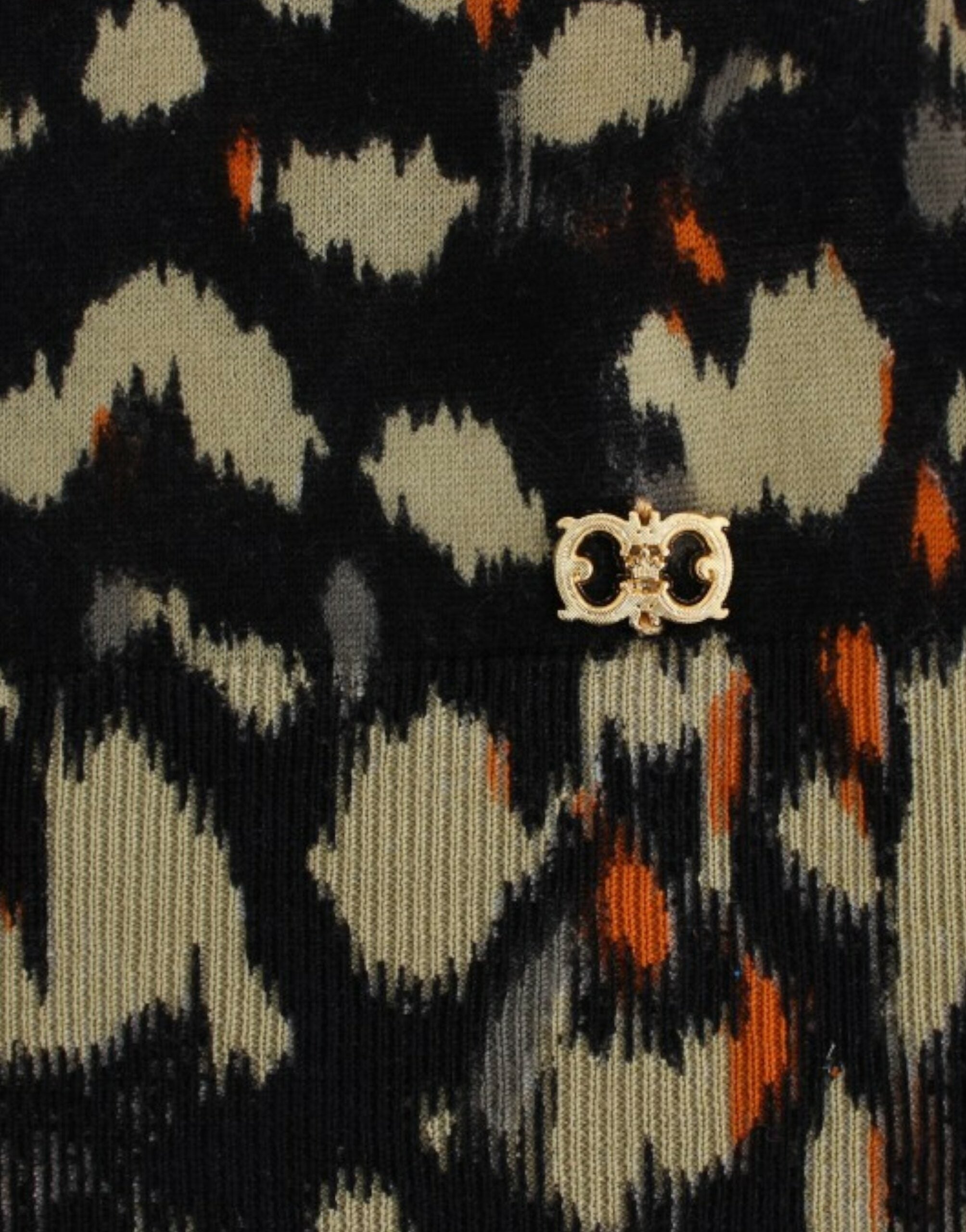 Cavalli Elegant Multicolor V-Neck Wool Jumper - ACCEXO